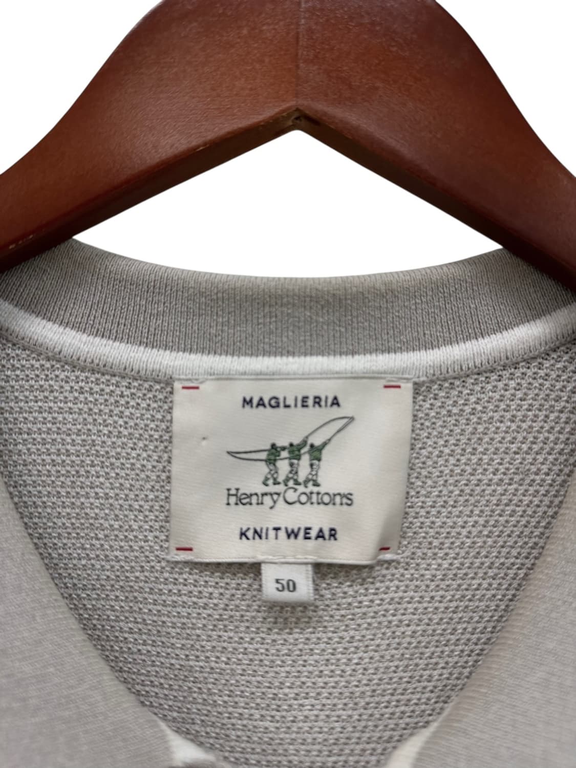 헨리코튼 니트 반팔 웜그레이 (50,XL)  상품이미지3