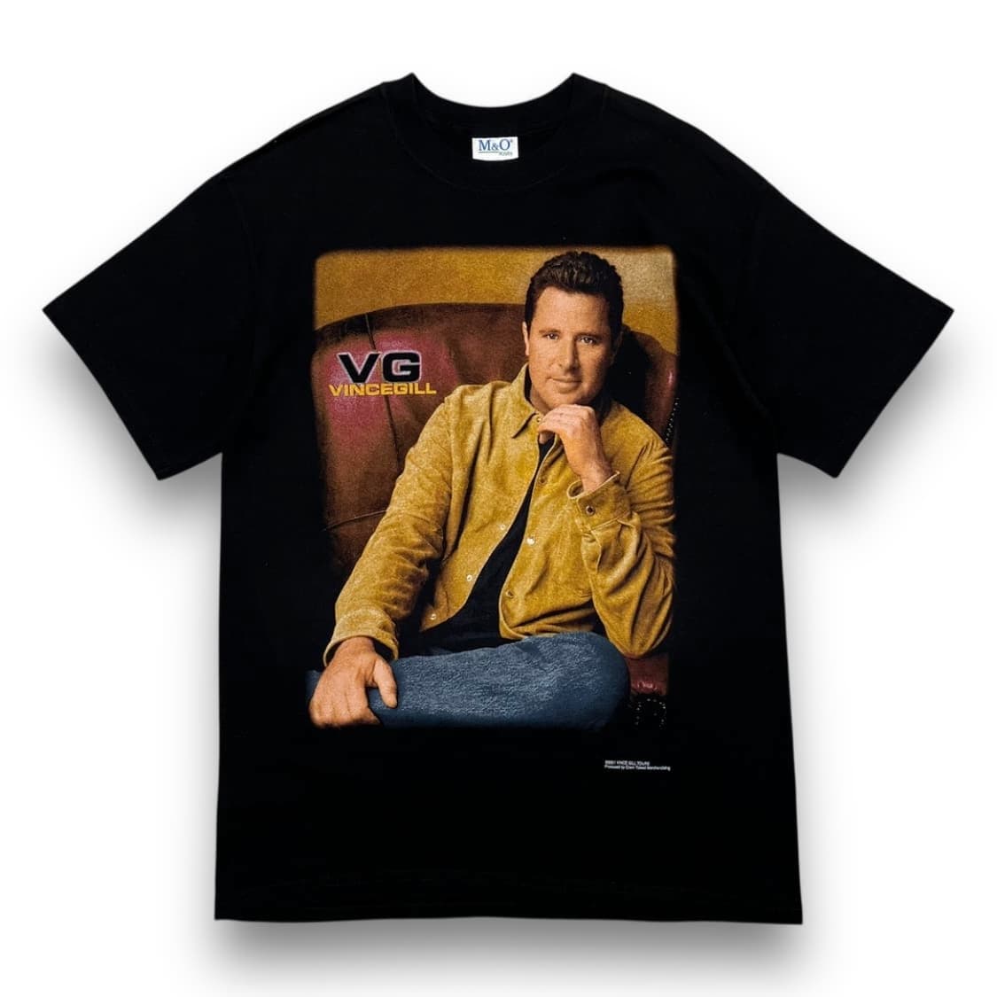 빈스 길 2001s 투어 VG 빈티지 다크 반팔 티셔츠 상품이미지1