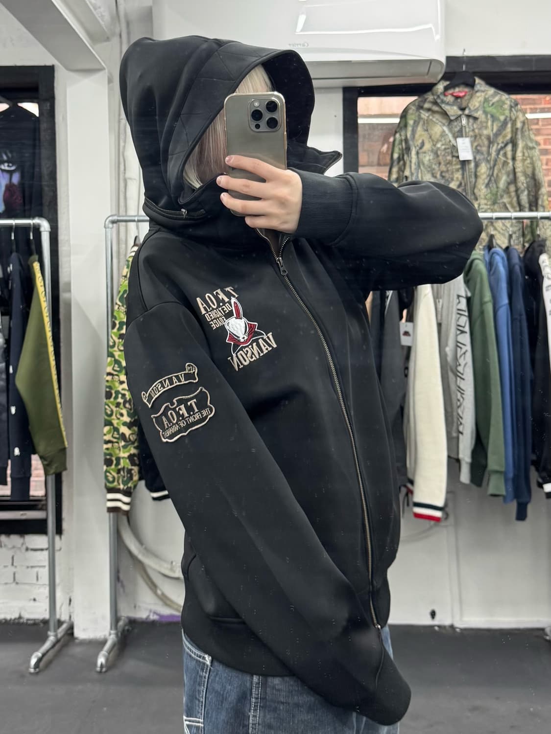 밴슨 레더 TFOA 후드집업 상품이미지2