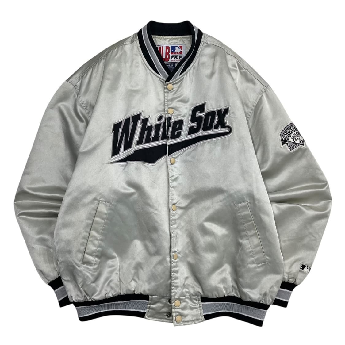 00s 빈티지 월드와이드 스포츠 화이트삭스 새틴 바시티 상품이미지3
