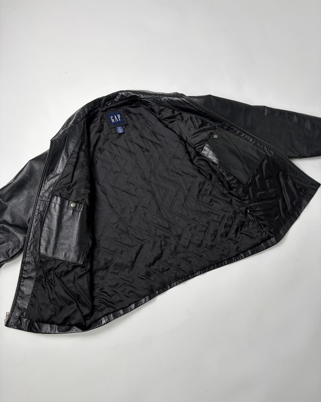 90s Gap Leather Jacket (black) 상품이미지6