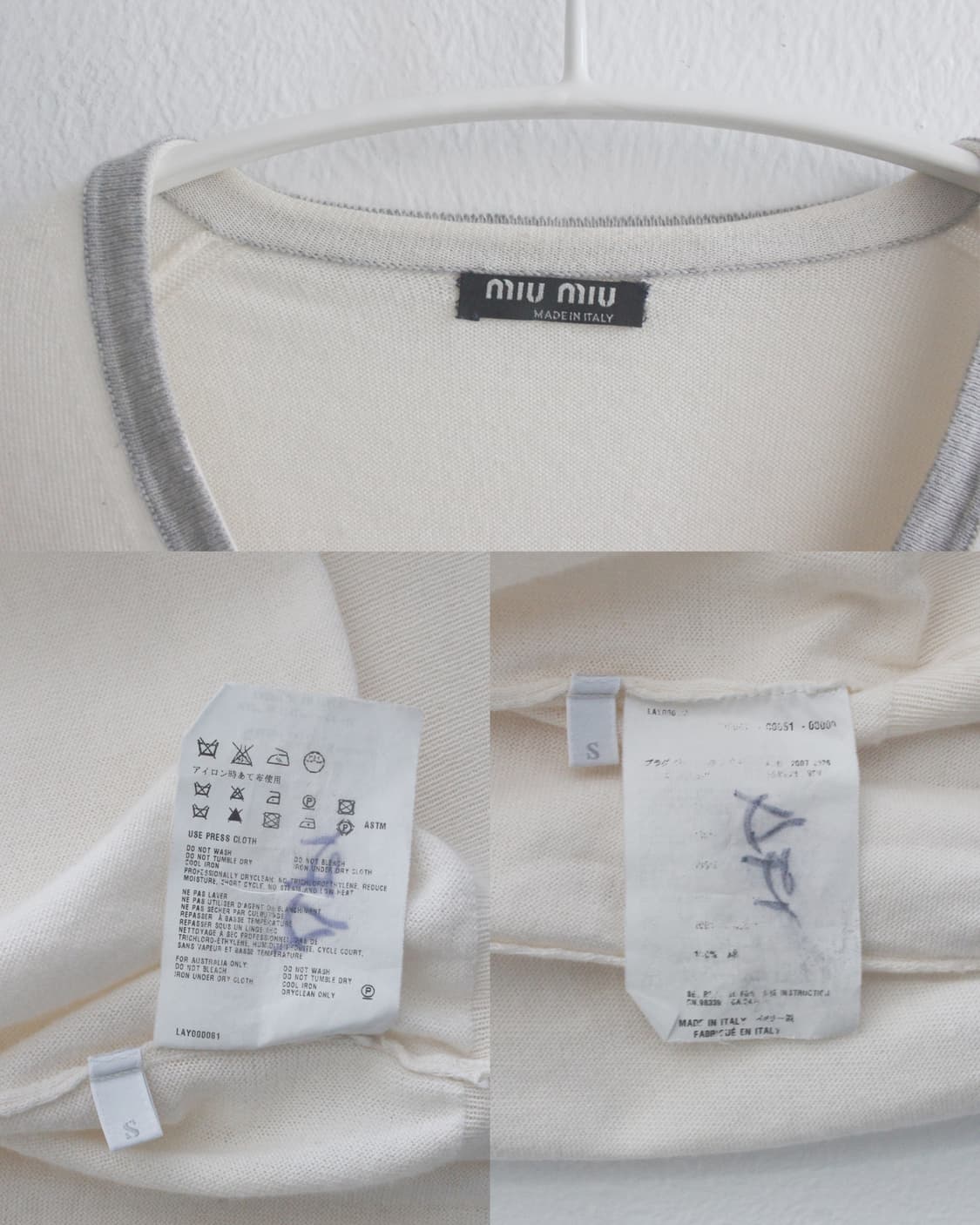 miumiu inside pocket v neck knit 상품이미지7