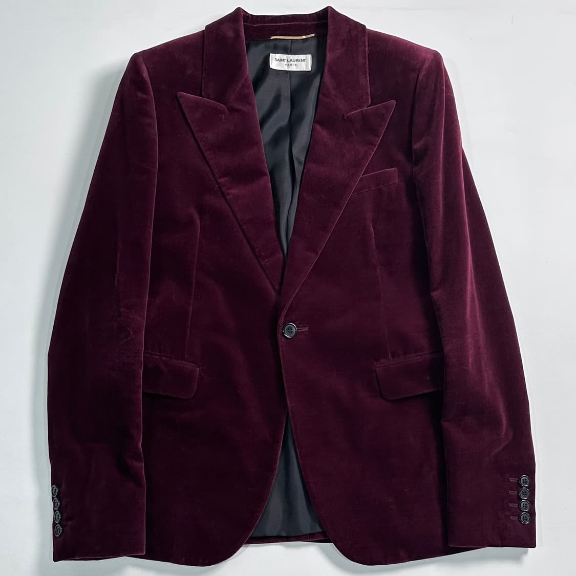 생로랑 벨벳 원버튼 블레이저 자켓 상품이미지1