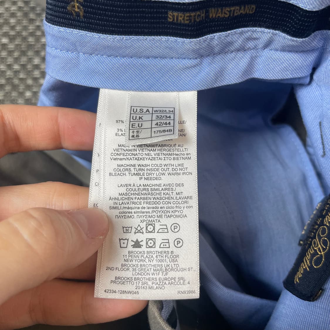 (32) 브룩스브라더스 라이트웨이트 스트레치 밀라노 핏 치노 팬츠 상품이미지6