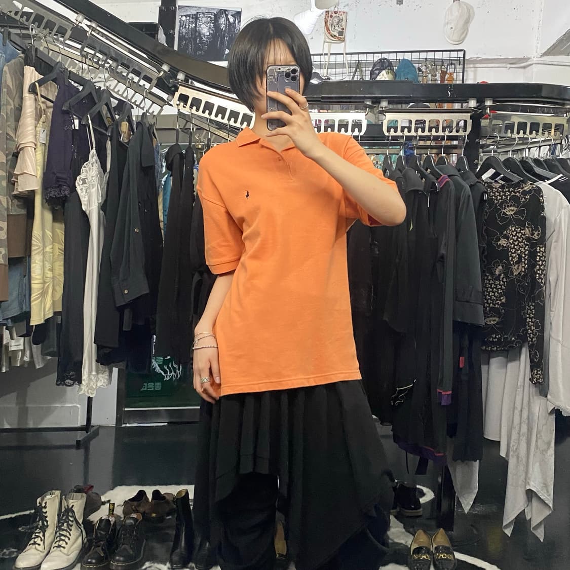 Polo Ralph Lauren 네이비 포니 오렌지 반팔 티셔츠 상품이미지7