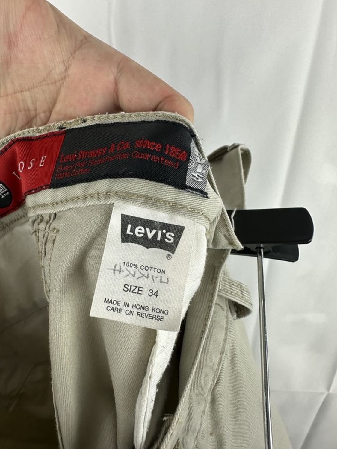 [33인치] LEVI'S 리바이스 실버탭 카고 반바지 베이지 상품이미지7