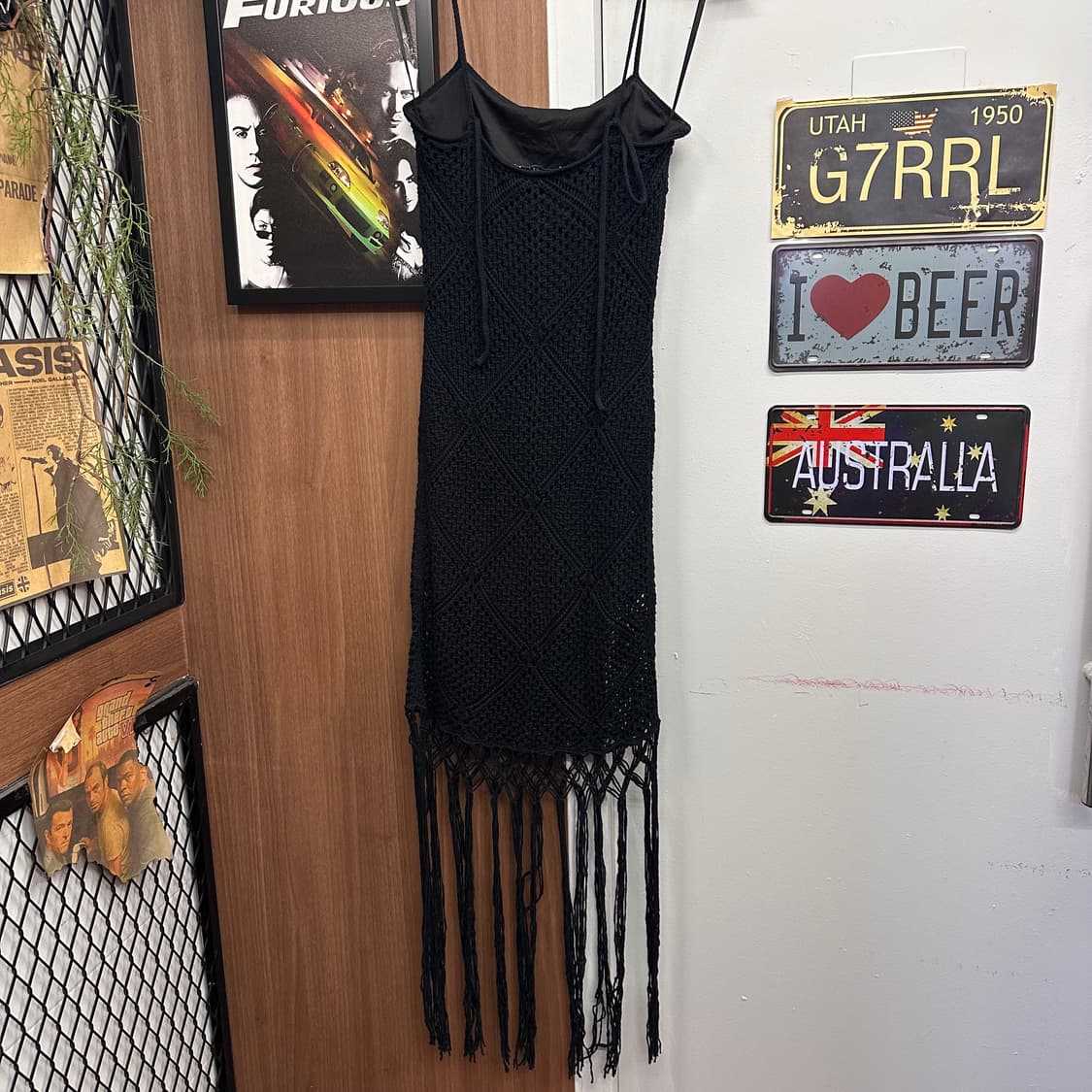 Abercrombie, Black Knit Tassel Dress  상품이미지2