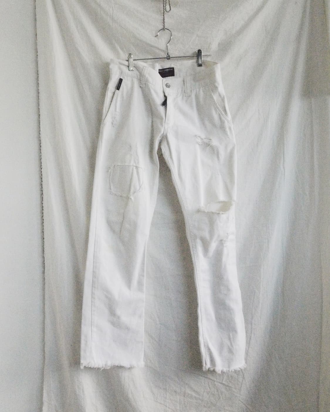 돌체앤가바나 디스트로이드 화이트진 상품이미지6