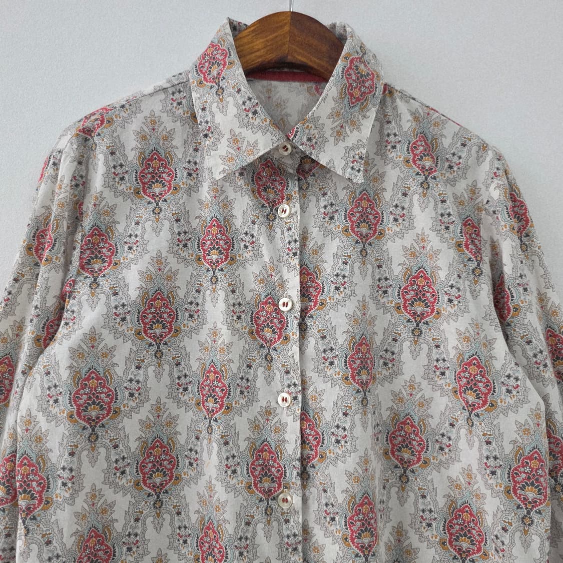 에스닉 페이즐리 패턴 코튼 셔츠 상품이미지3