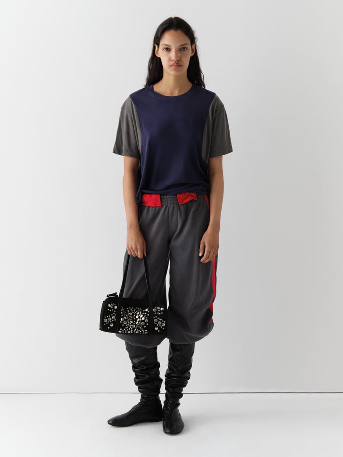 [XS,S]기마구아스 Emmanuelle 스웨트팬츠/그레이 레드 상품이미지1