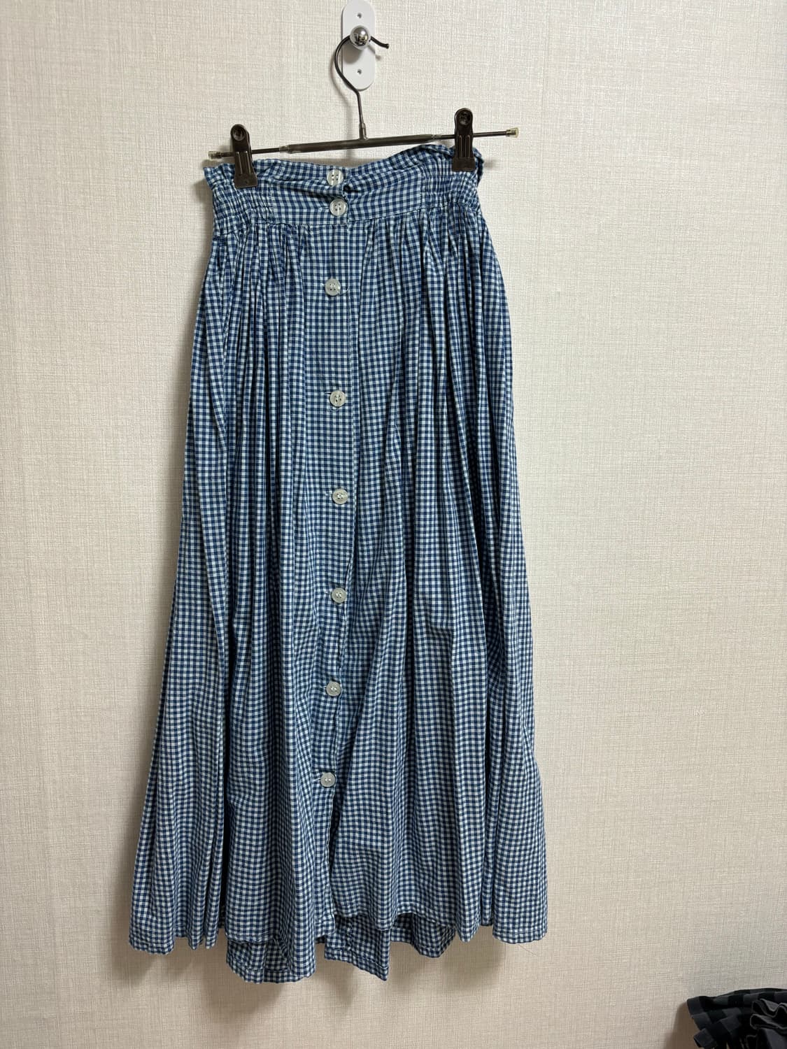 깅엄 체크 스커트 상품이미지1