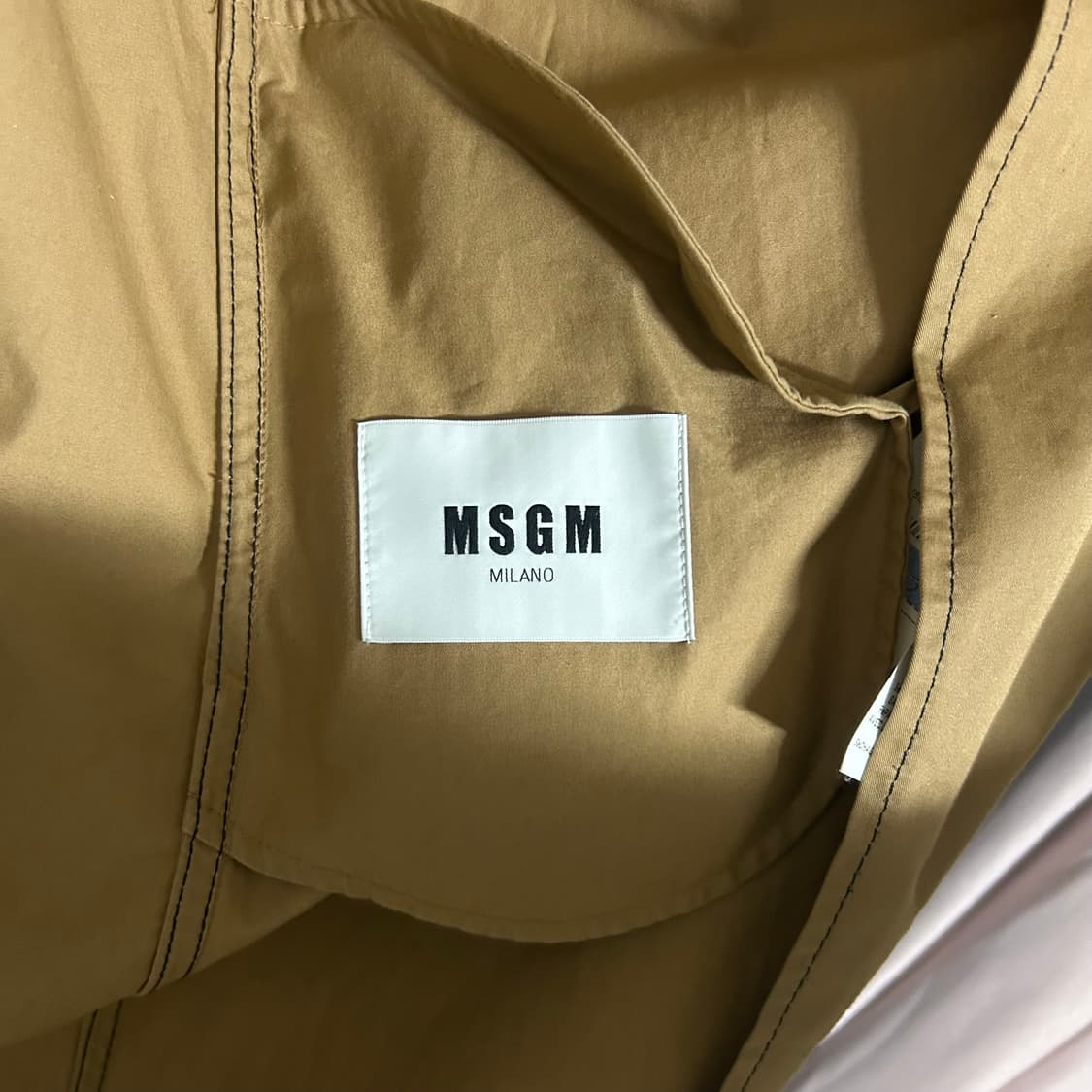 MSGM MILANO 갤러리아백화점) 바나나 자수 트렌치 코트 38 상품이미지7