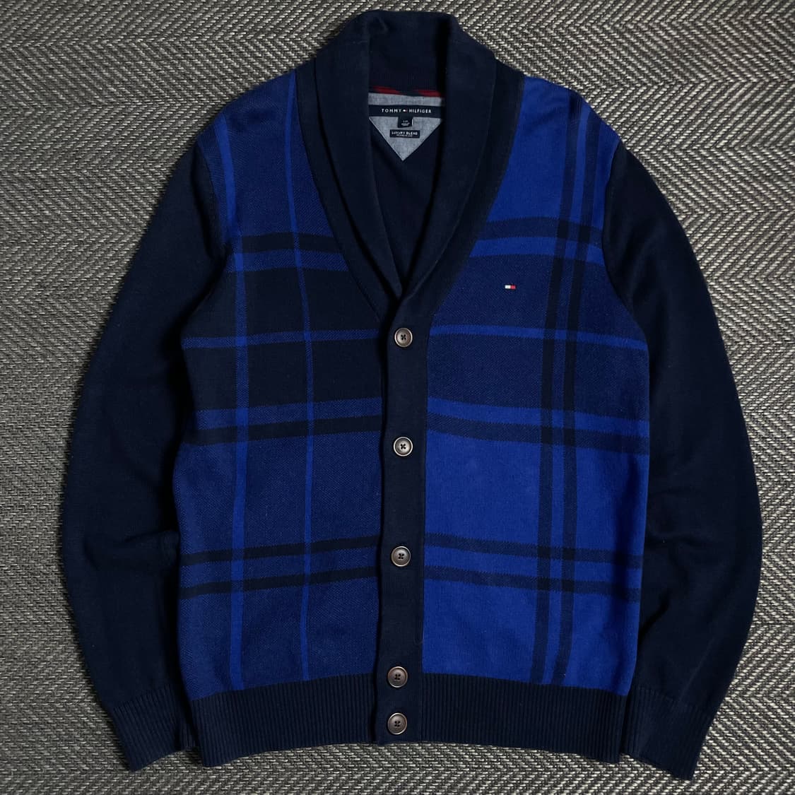 타미힐피거 자수로고 체크 패턴 가디건y 4784 상품이미지2