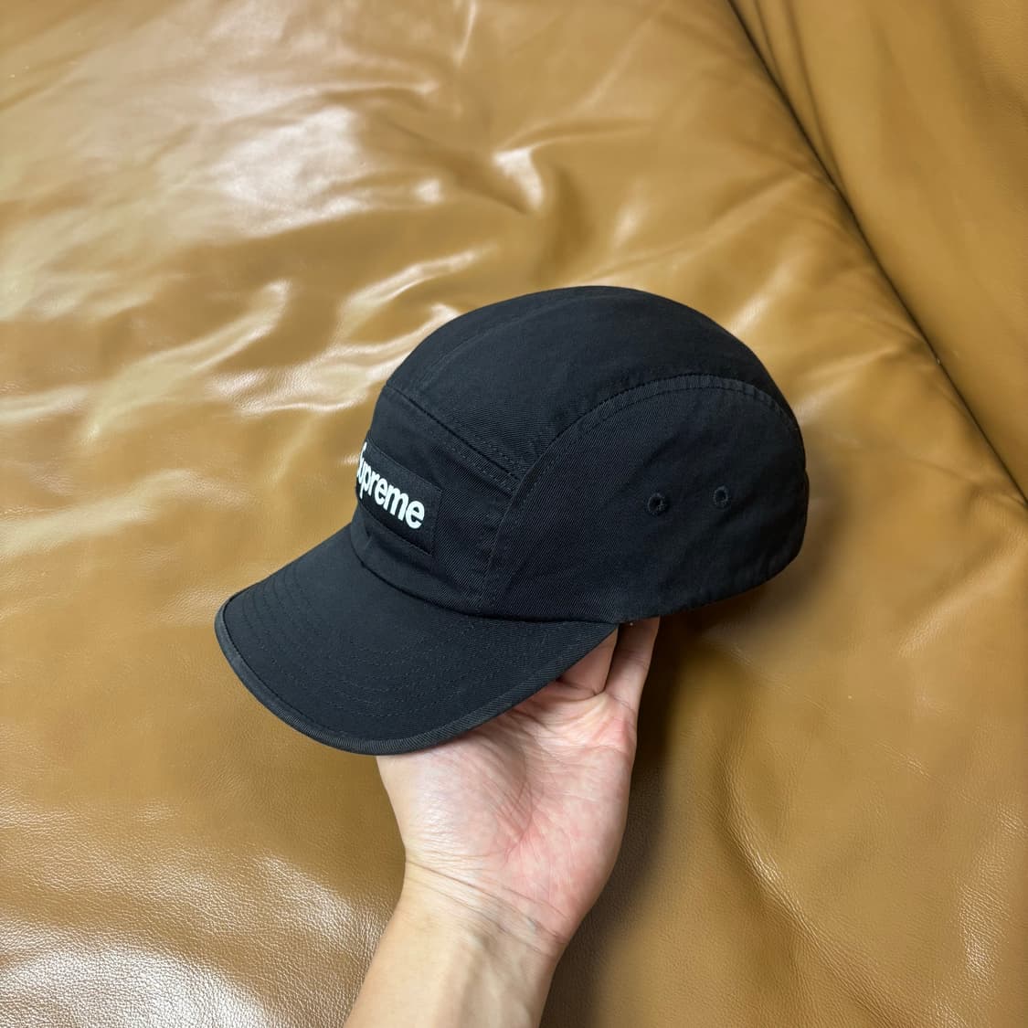 Supreme 슈프림 워시드 블랙 캠프캡 모자 (Washed Black) 상품이미지4