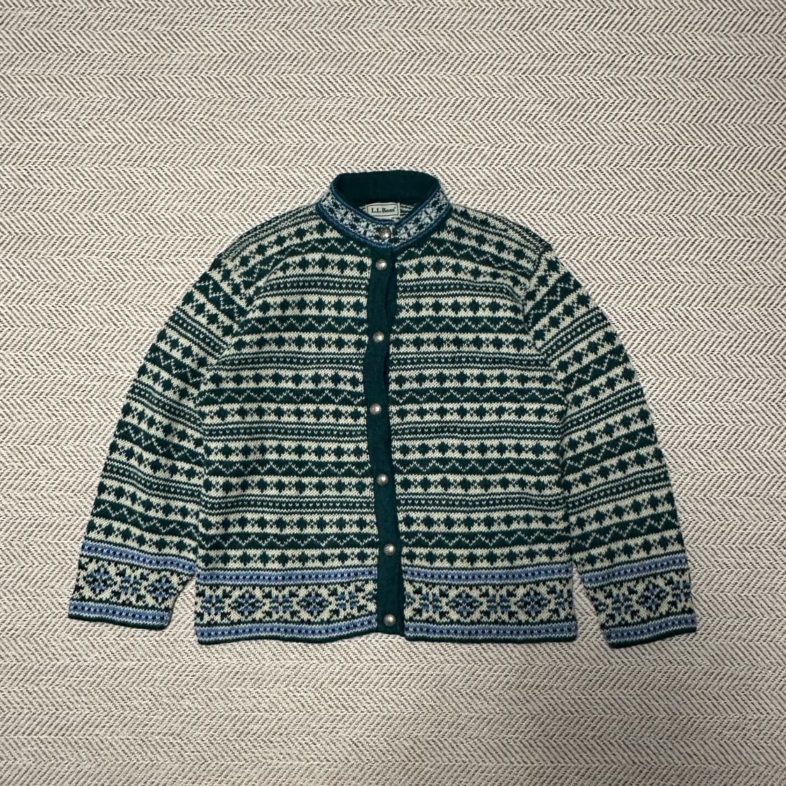 L. L. BEAN usa made wool sweatercardigan 상품이미지1