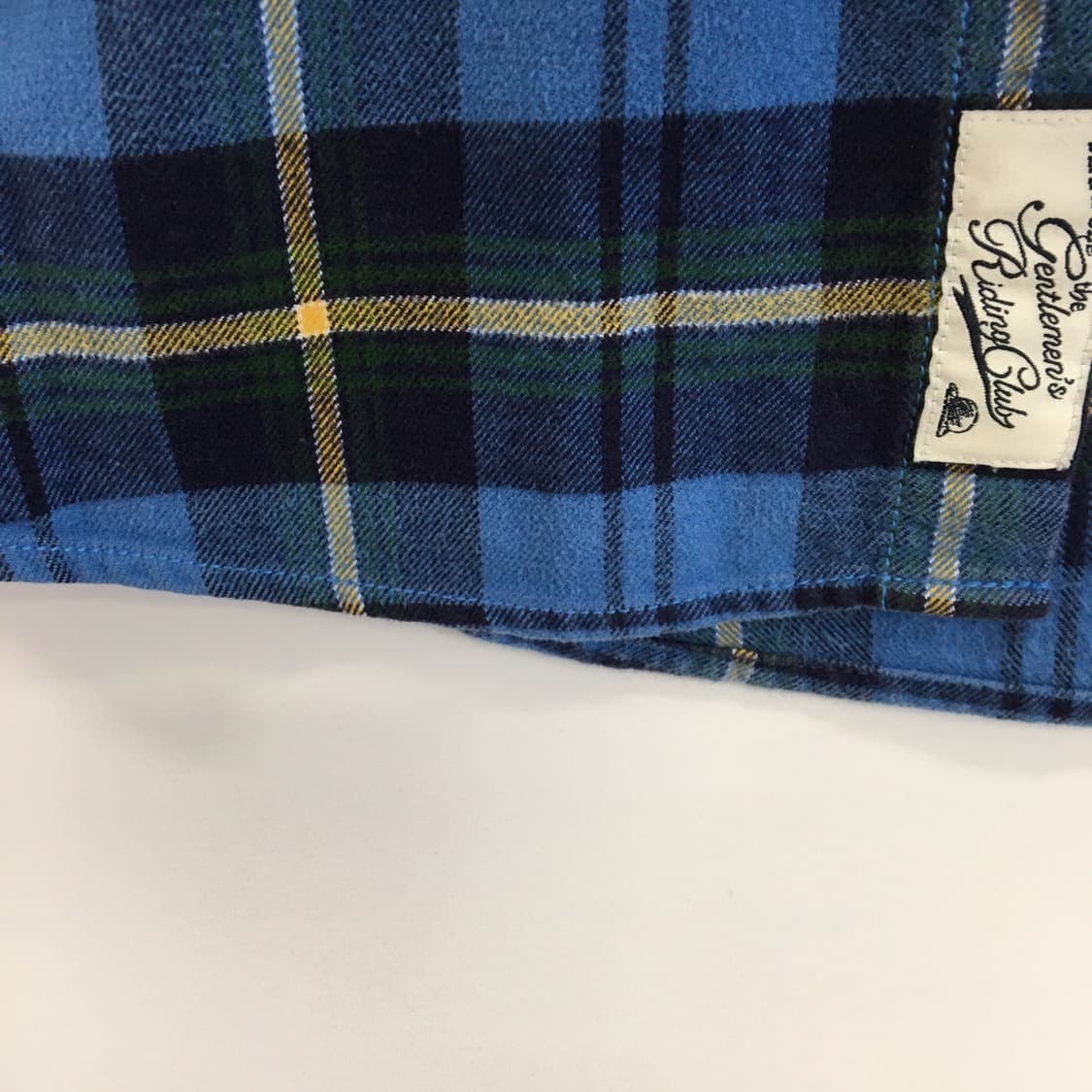 빈폴 자수로고 플란넬 블루셔츠 100 사이즈  상품이미지4