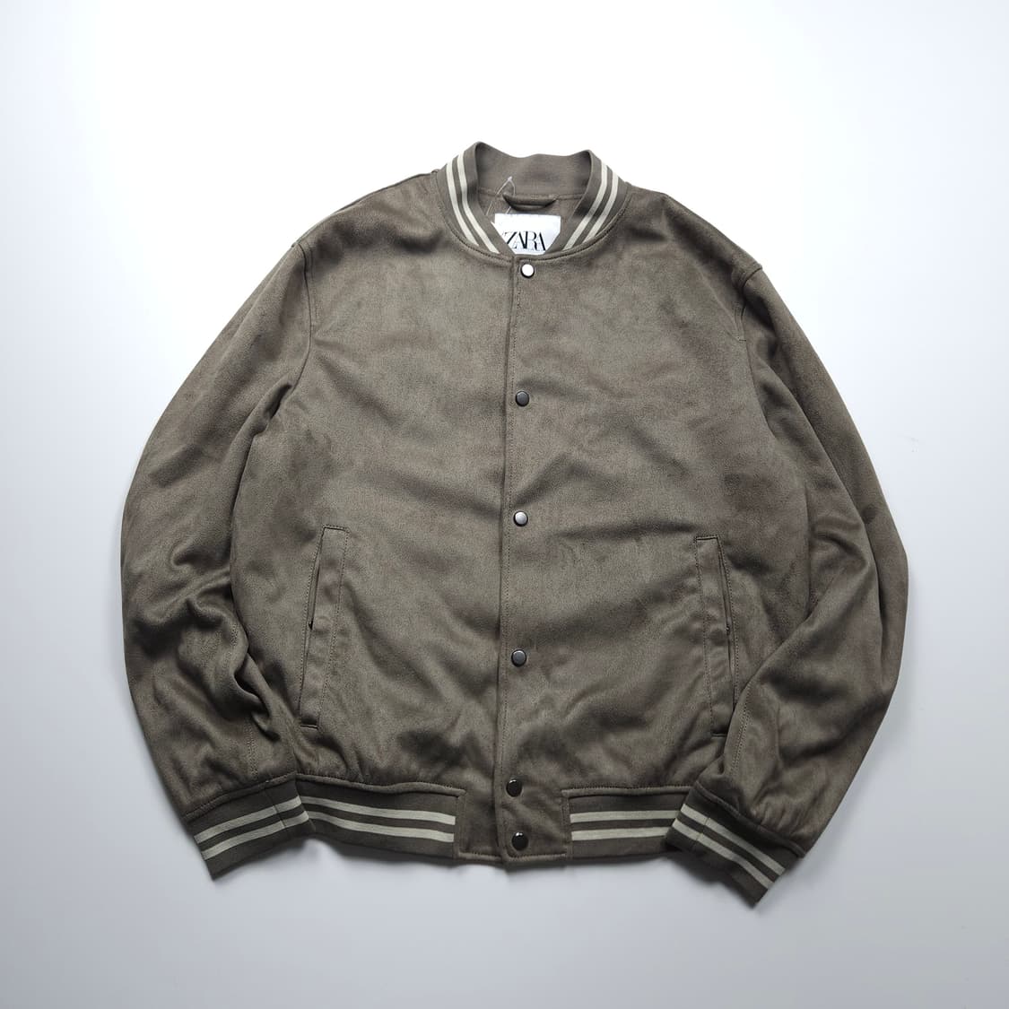 자라 스웨이드 레더 브라운 블루종 (L) 상품이미지1