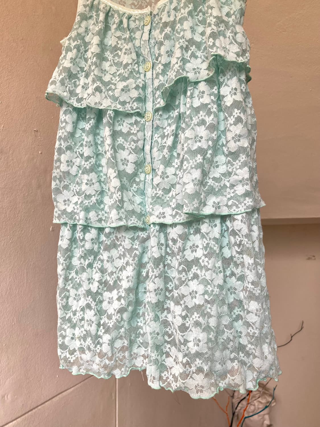 하구미 프릴 레이스 캉캉 하늘 나시 상품이미지3