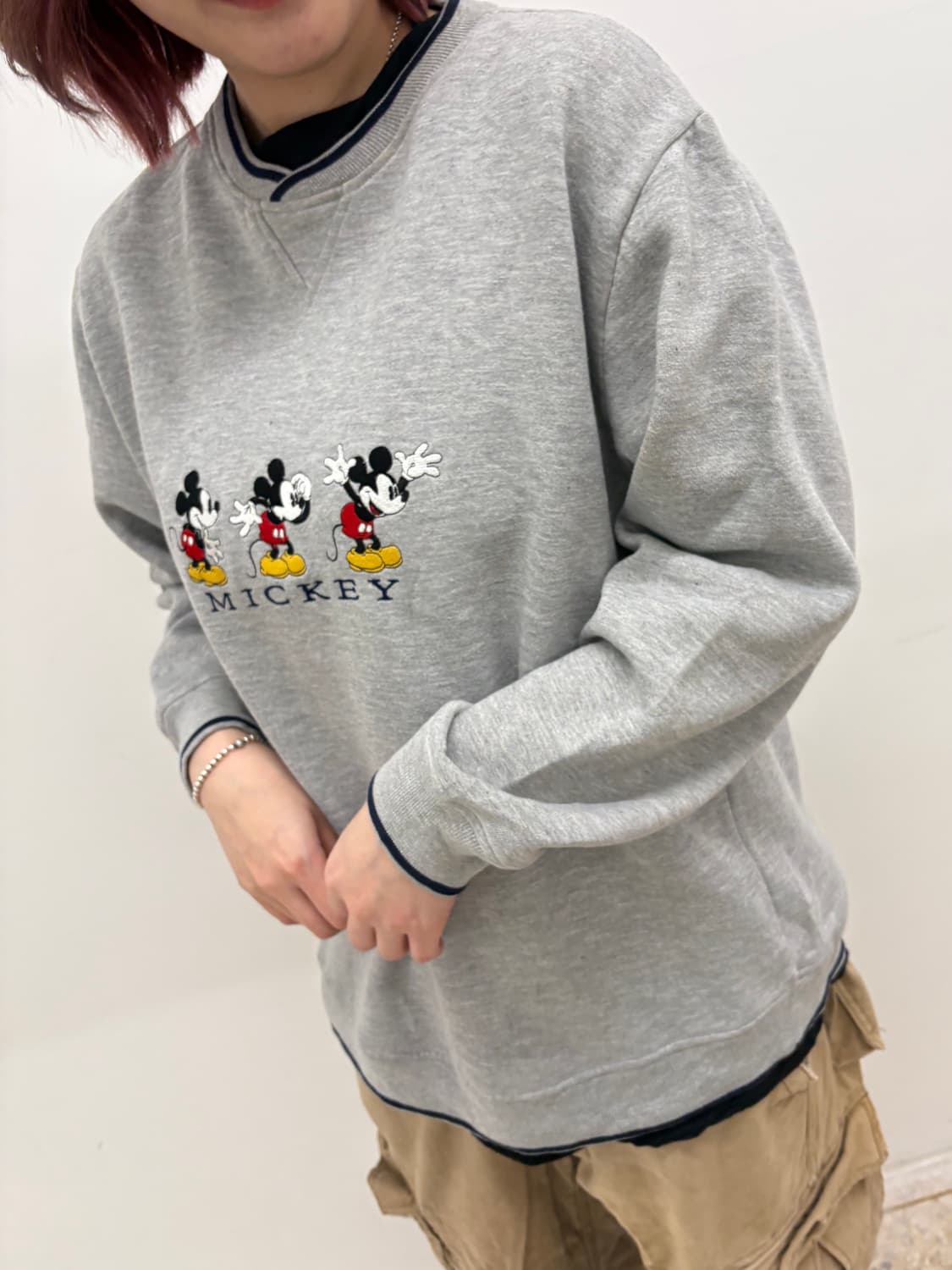 Disney미키 자수 맨투맨 상품이미지4