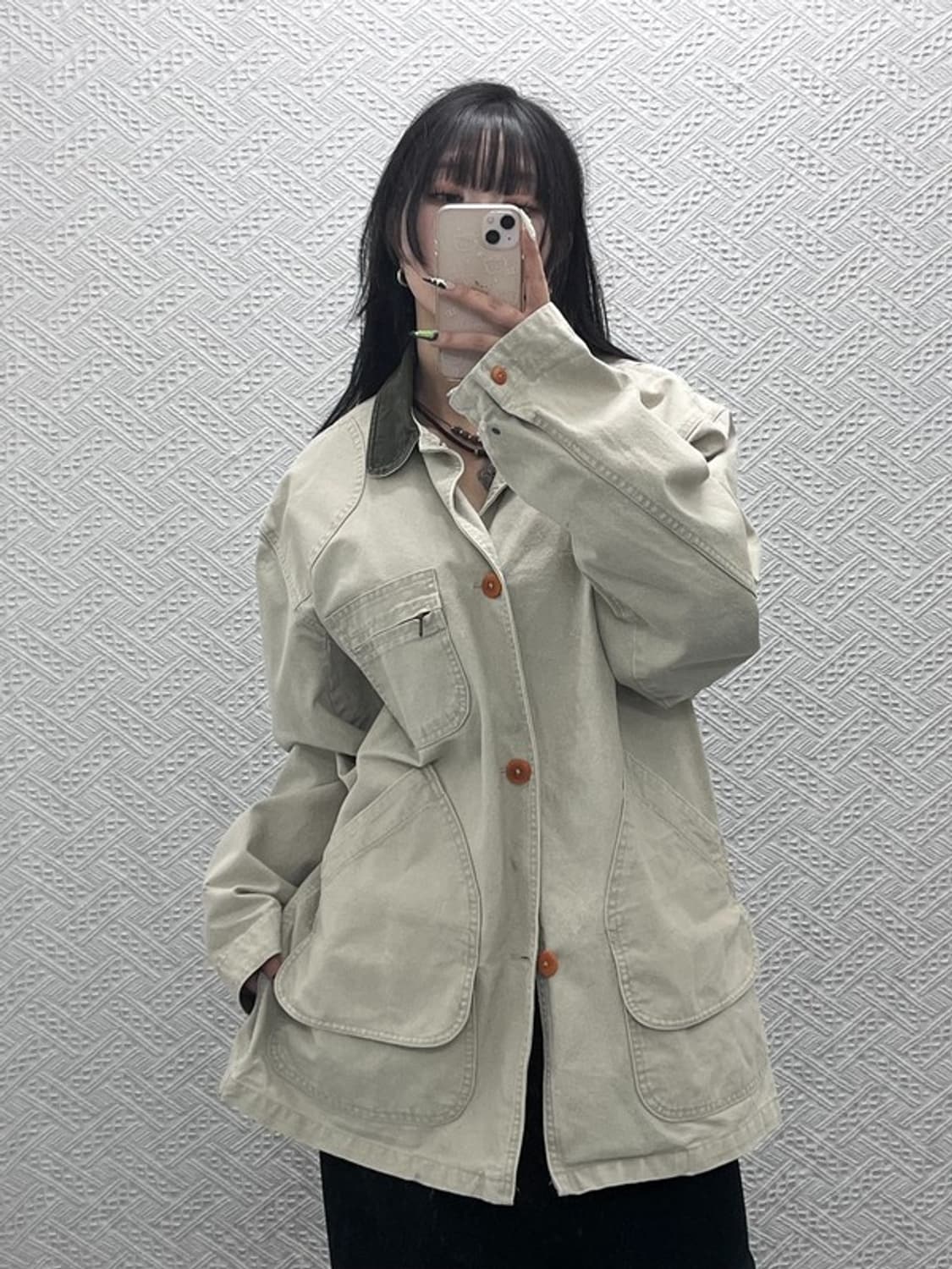 엘엘빈 90's 캐주얼 빈티지 워크 초어 자켓 L C08768 상품이미지2