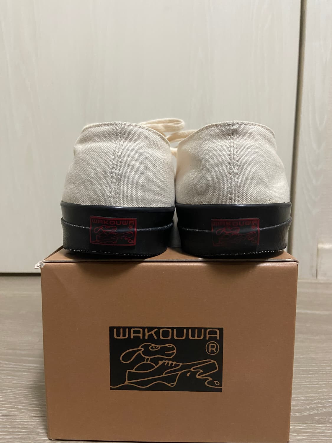 [280] WAKOUWA Deck Shoes Natural/Black 상품이미지3