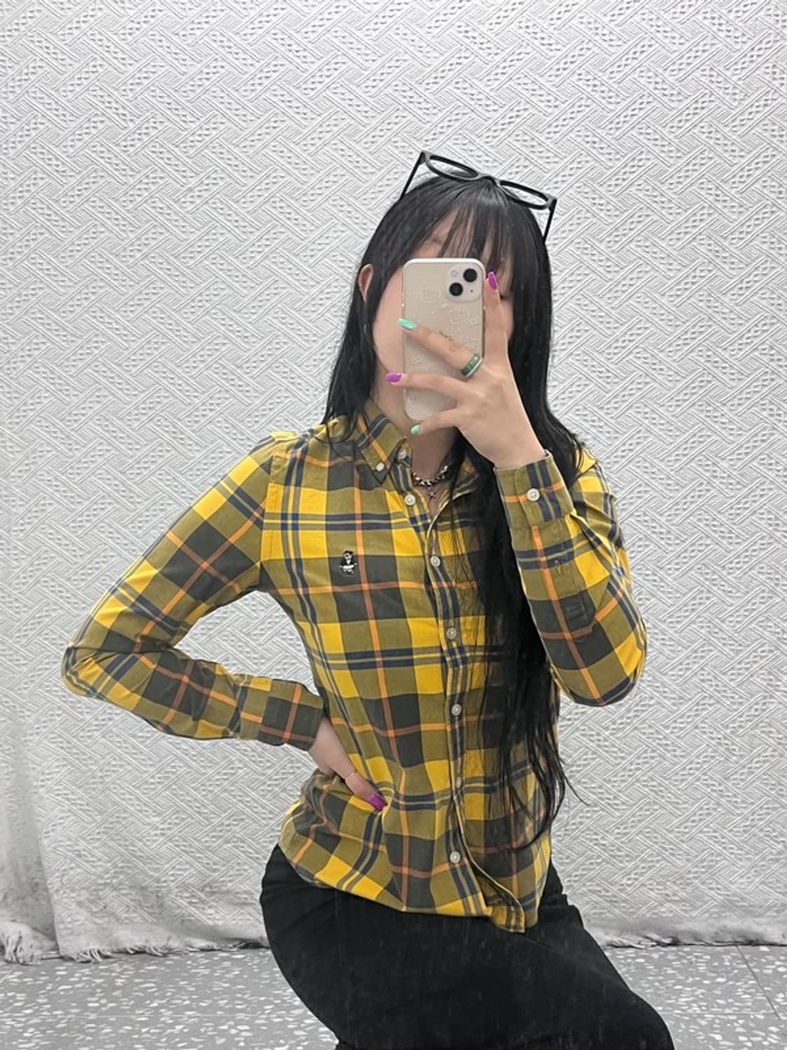 티니위니 키치 슬림핏 플란넬 체크 셔츠 85 C07064 상품이미지1