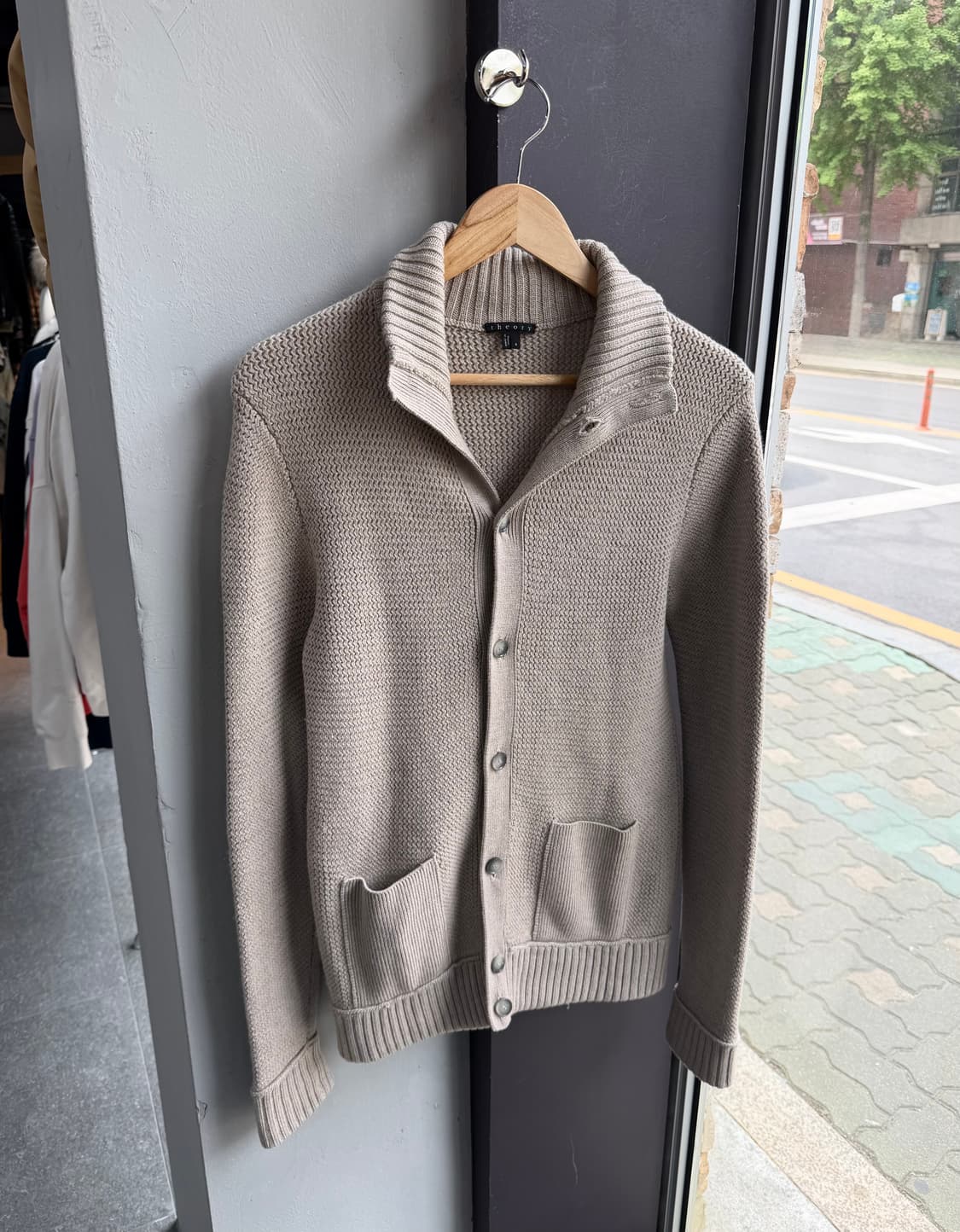 .S/ 띠어리 와플직조 울 니트 가디건 자켓 상품이미지2