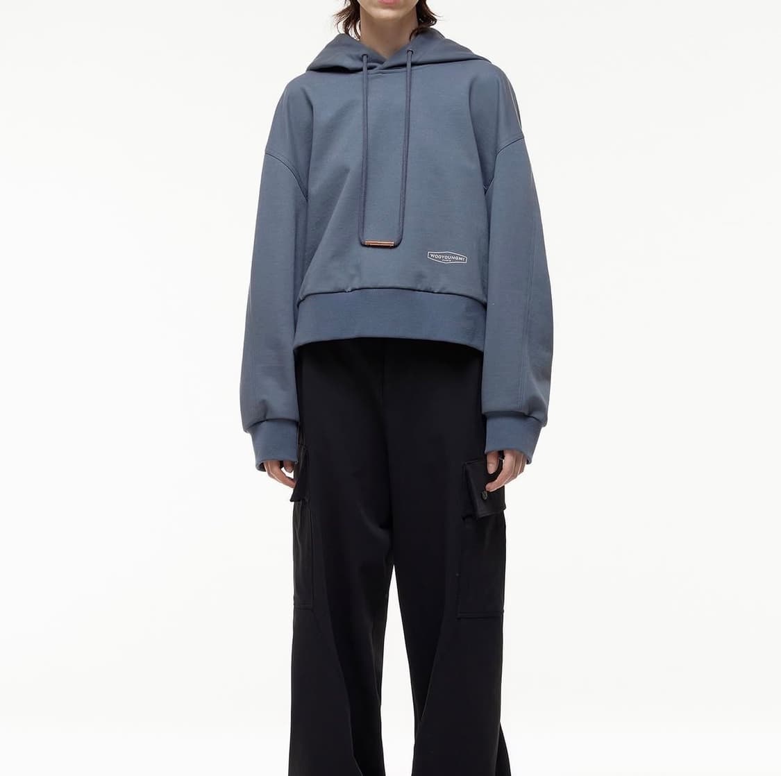 우영미 21F/W 그레이 백로고 후드 티셔츠 38 (95) 상품이미지3