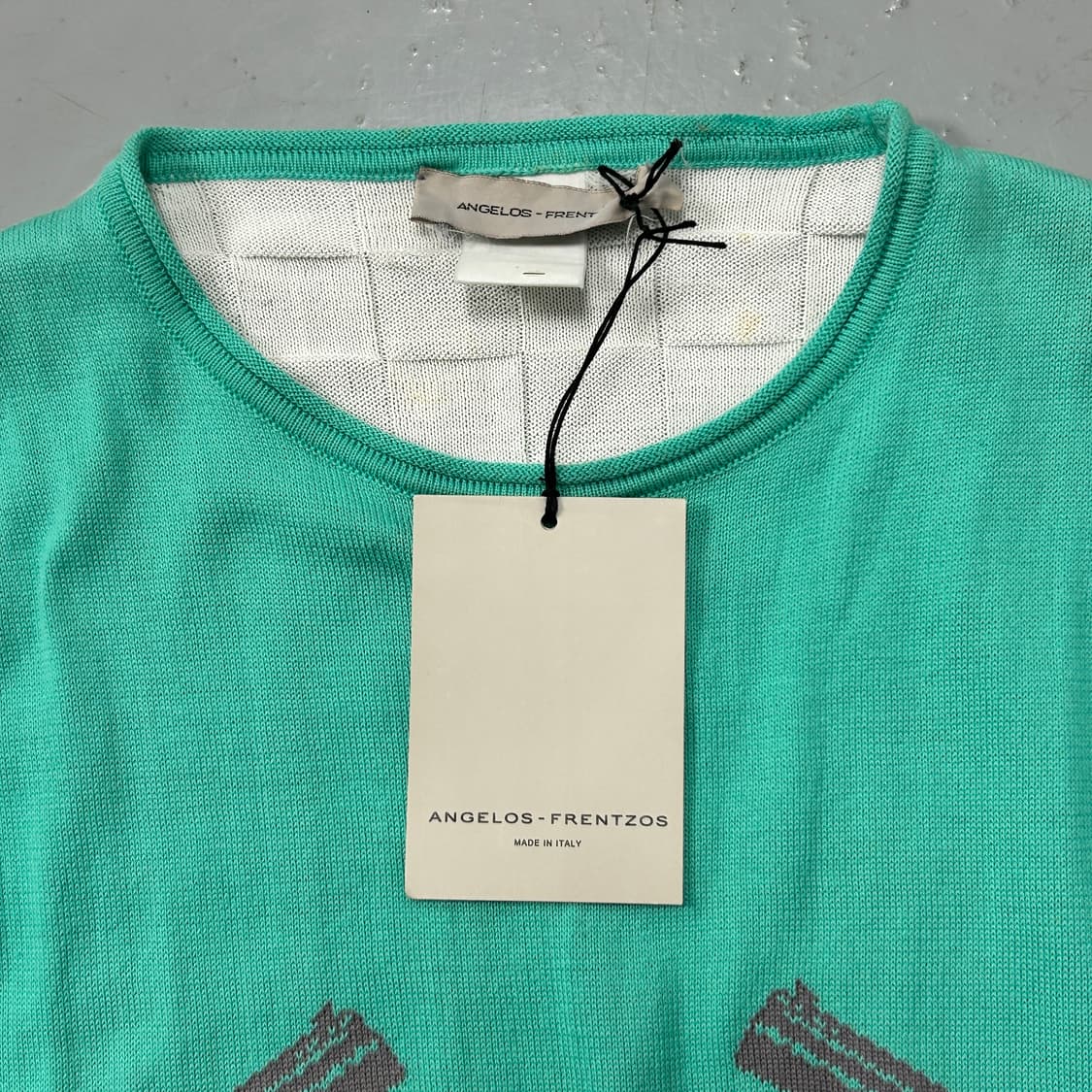 ANGELOS FRENTZOS 00s 더블리볼버 멀티컬러 니트  상품이미지5