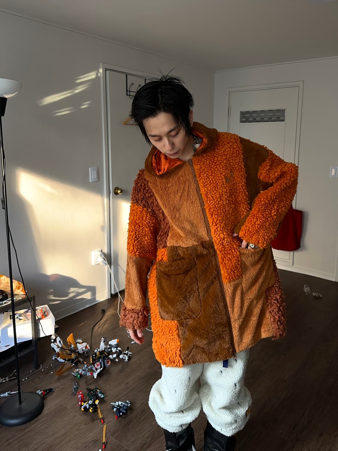 Go Slow Caravan 퍼 & 보아 플리스 패치워크 자켓 상품이미지4