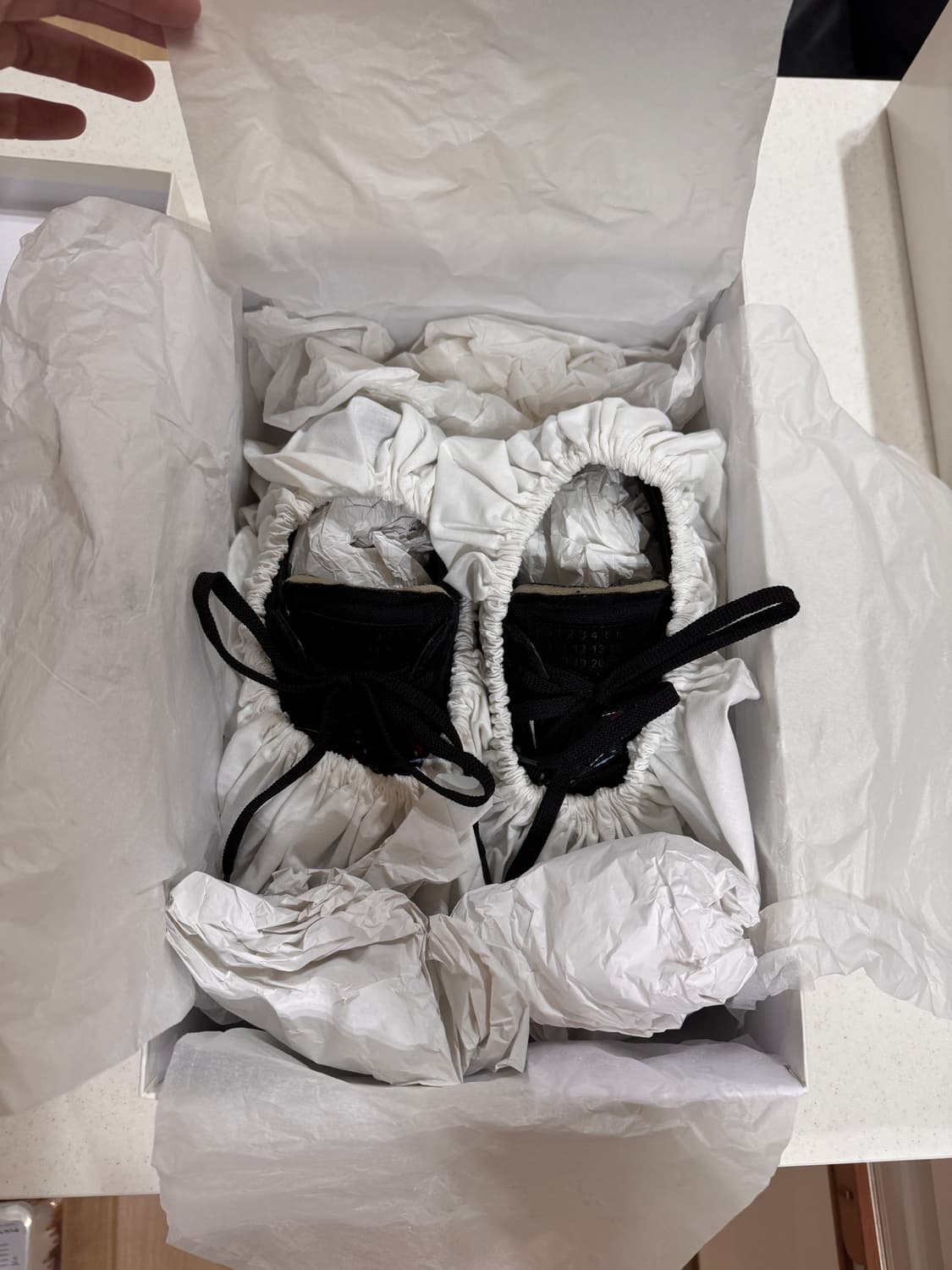 메종 마르지엘라 레플리카 페인트 러너 블랙 상품이미지8