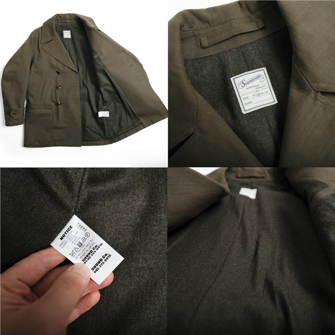 사운드맨 로열 네이비 리퍼 자켓 38사이즈 soundman 상품이미지9