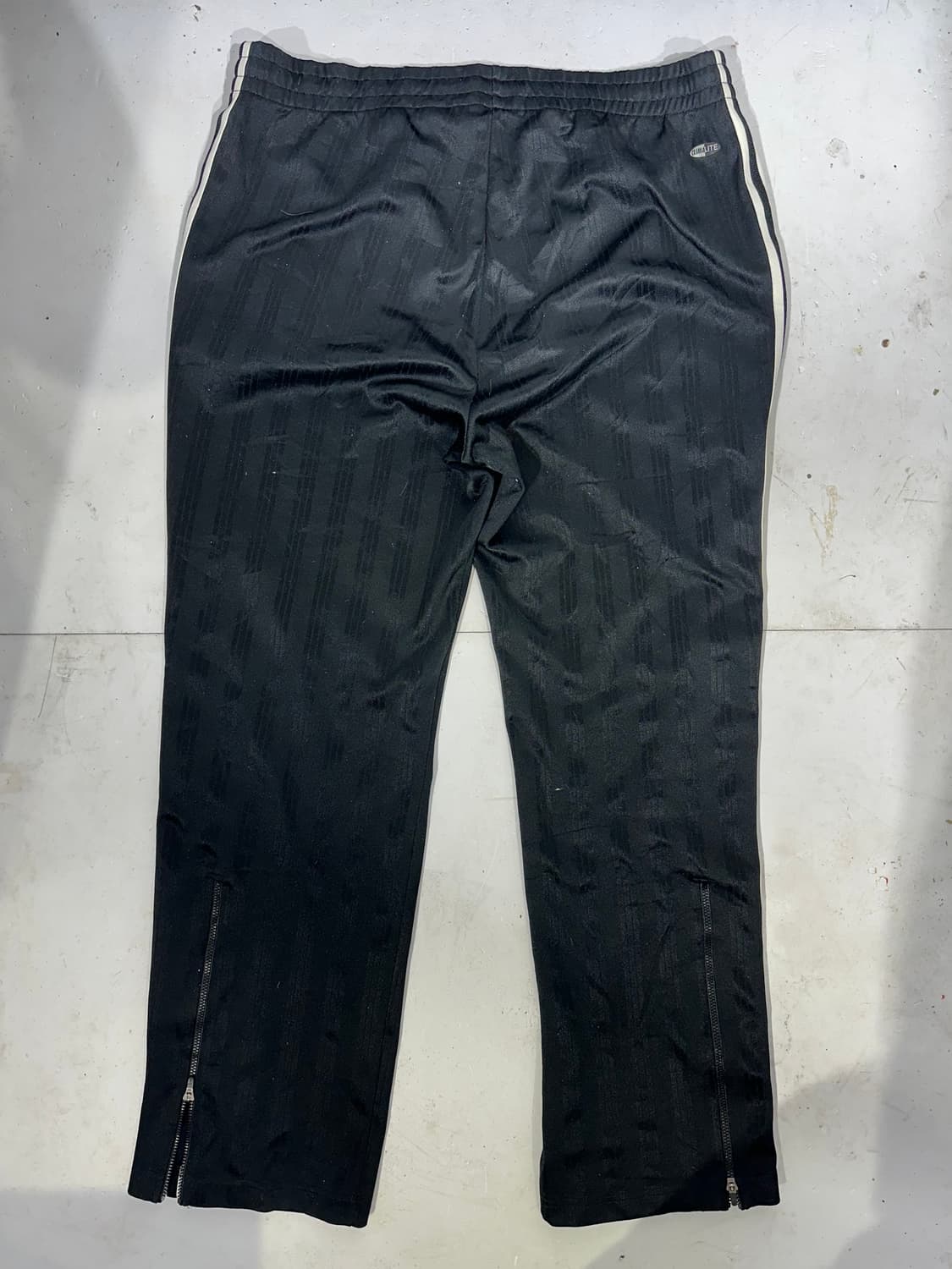 아디다스 블랙 화이트 삼선 와이드 팬츠 XL 상품이미지5