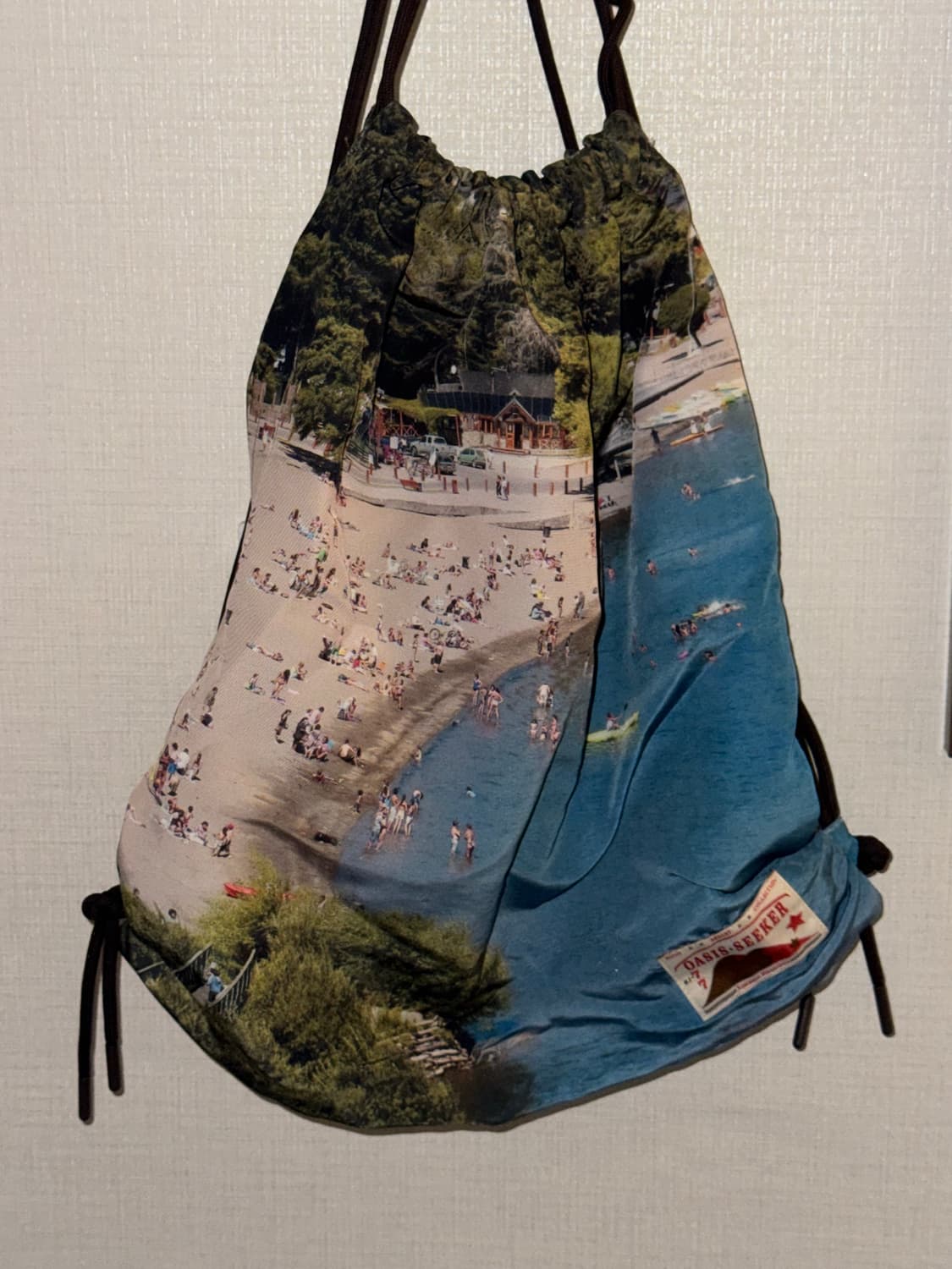 KIJUN 스트링 백팩 UNISEX Beach Print 상품이미지1