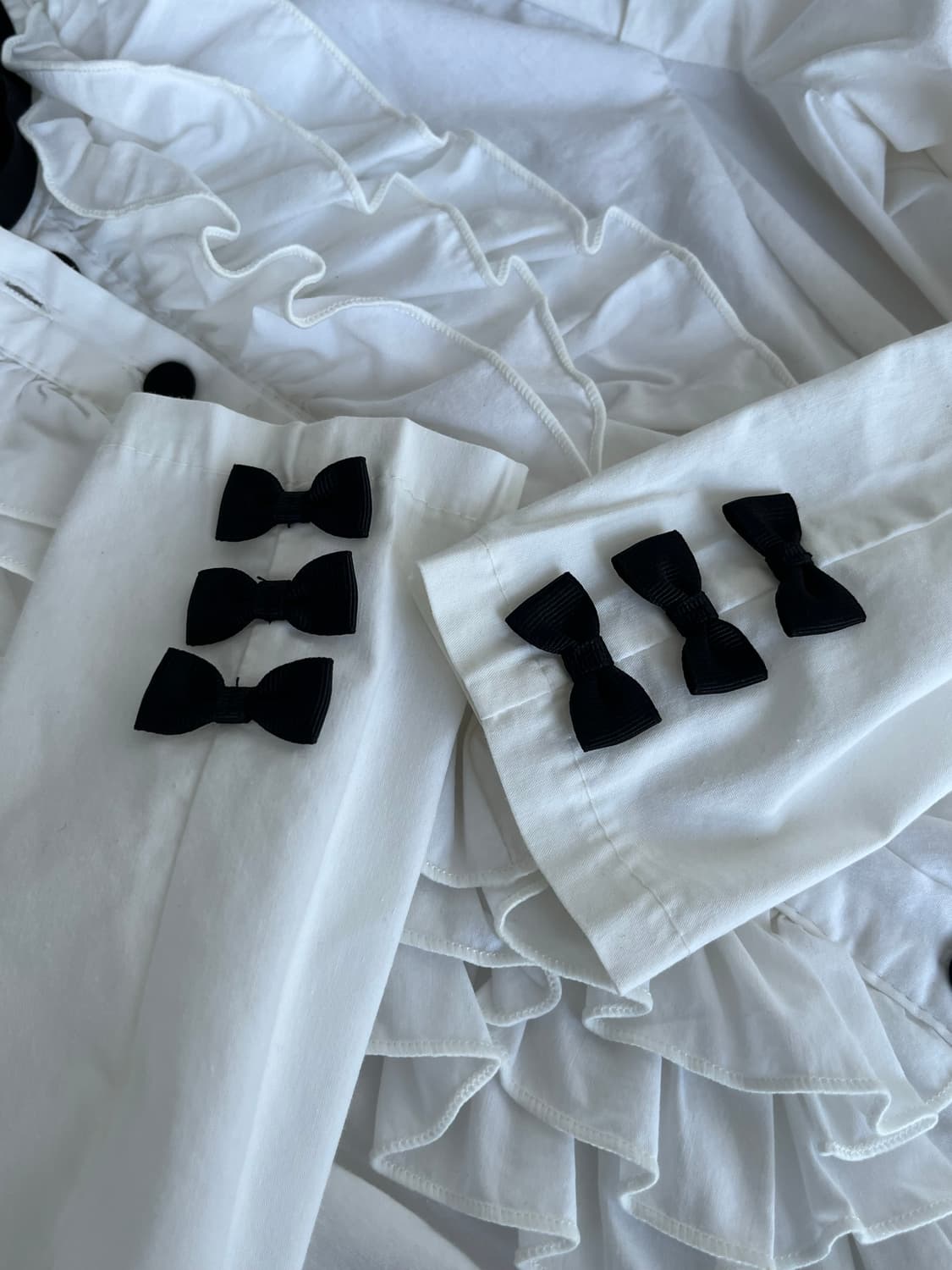 프릴 리본 블라우스 상품이미지5