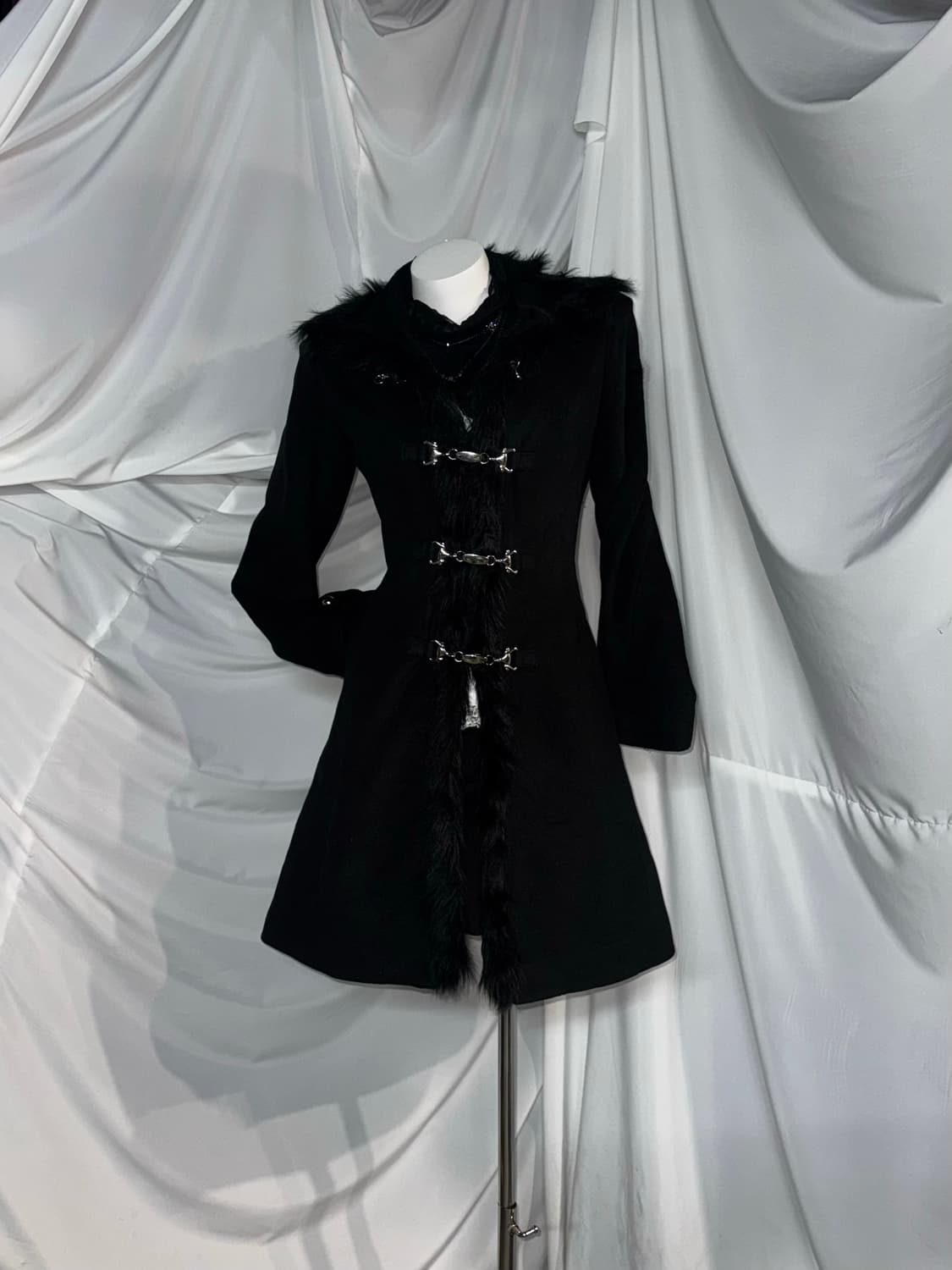 캐캐체 세라깔 무채색 고스고딕 화이트 코르셋 코디세트 상품이미지7