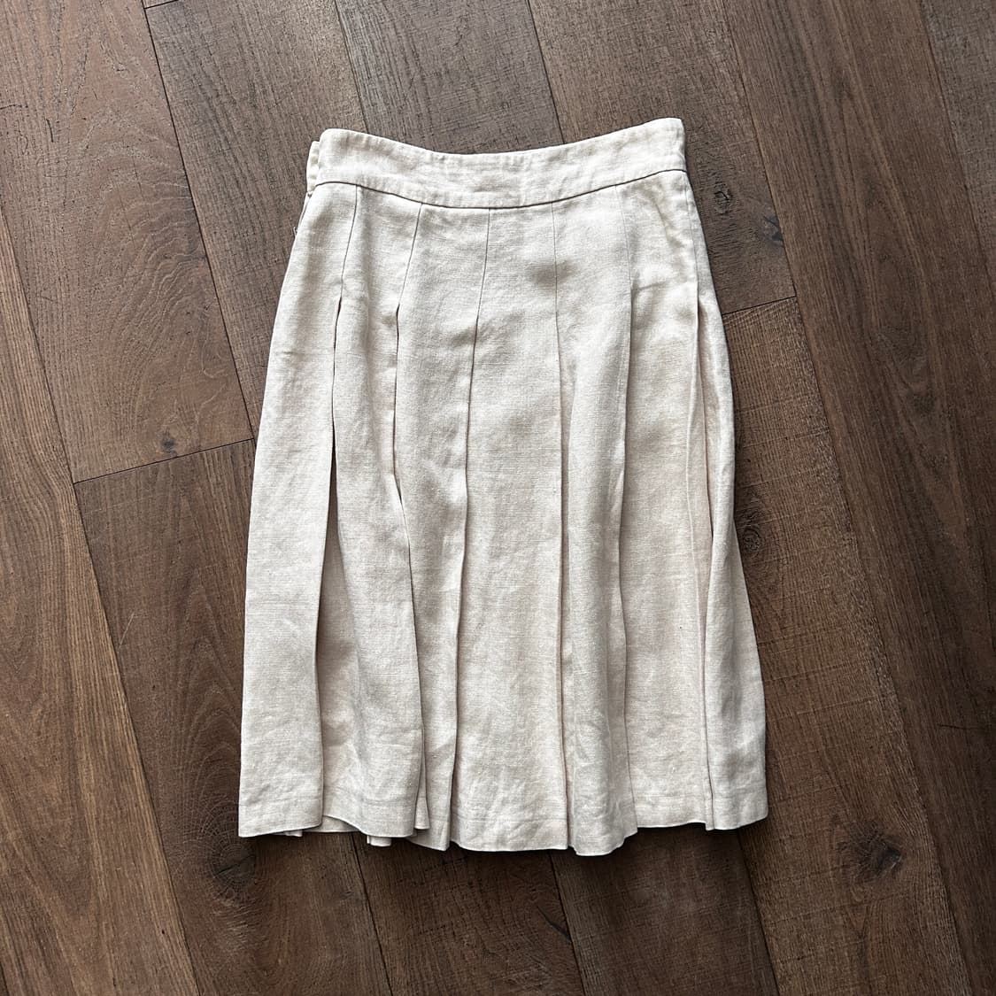 Beige Linen Pleats Skirt 상품이미지8