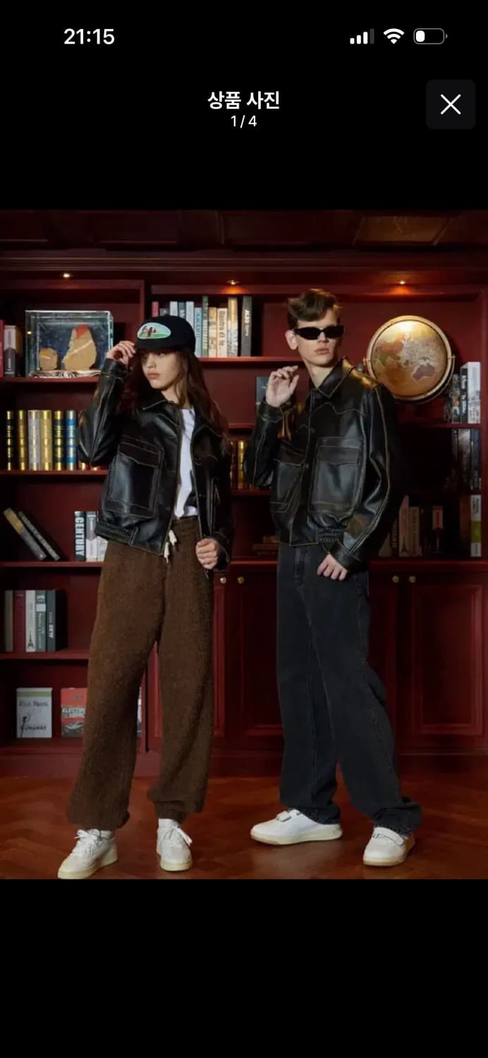 Stu 커버드 레더 자켓 L 상품이미지1