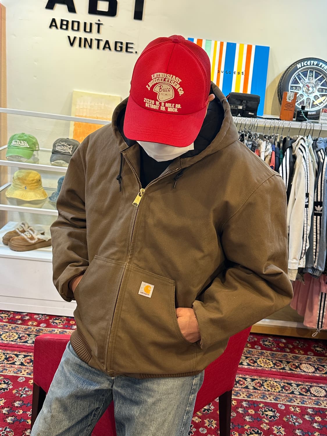 칼하트 USA 루즈핏 핌 덕 레귤러 액티브 자켓 다크브라운 XL 상품이미지1