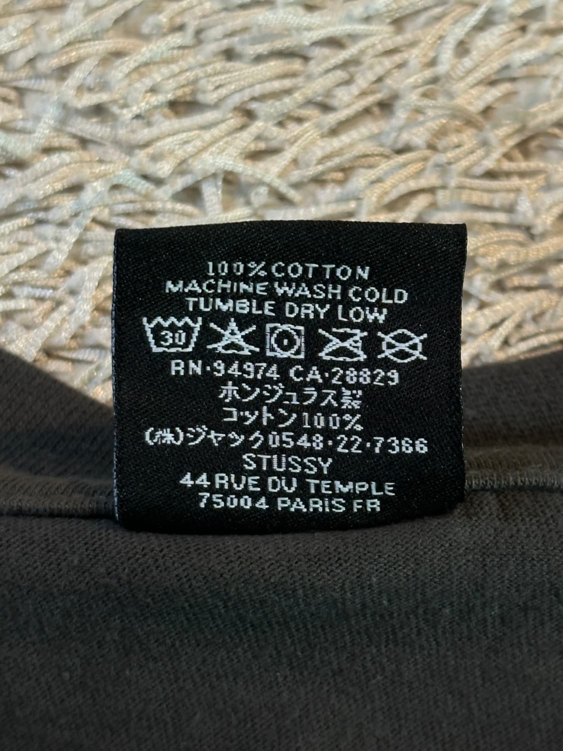 스투시 STUSSY 베이직 로고 반팔 티셔츠 차콜 상품이미지7