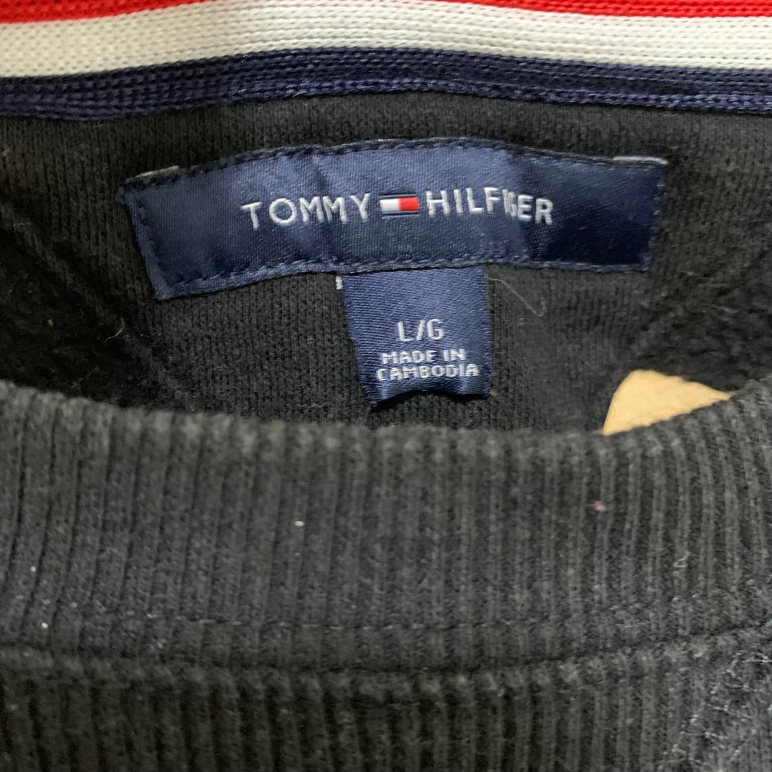 타미힐피거 블랙 맨투맨 티셔츠 빈티지 남녀공용 여성 L 상품이미지6