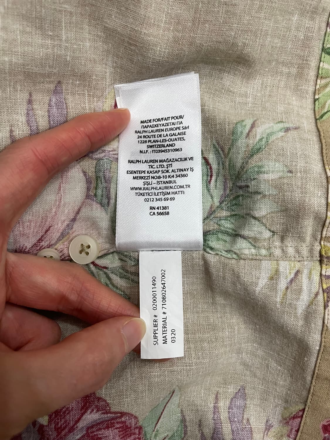 폴로 린넨 플로럴 하와이안 캠프 셔츠  상품이미지7