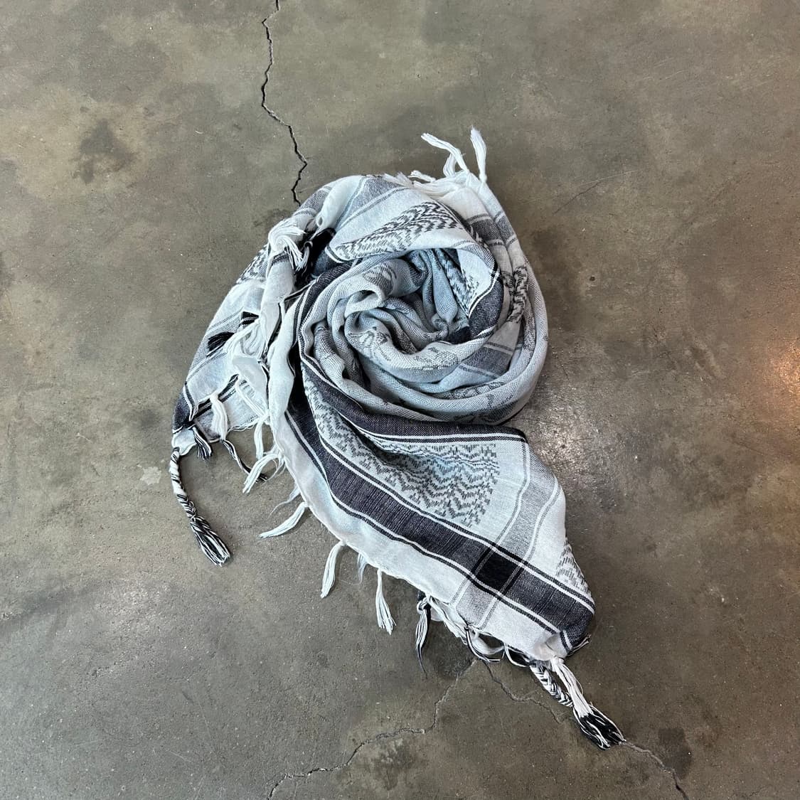 Black skull print stole muffler 상품이미지1