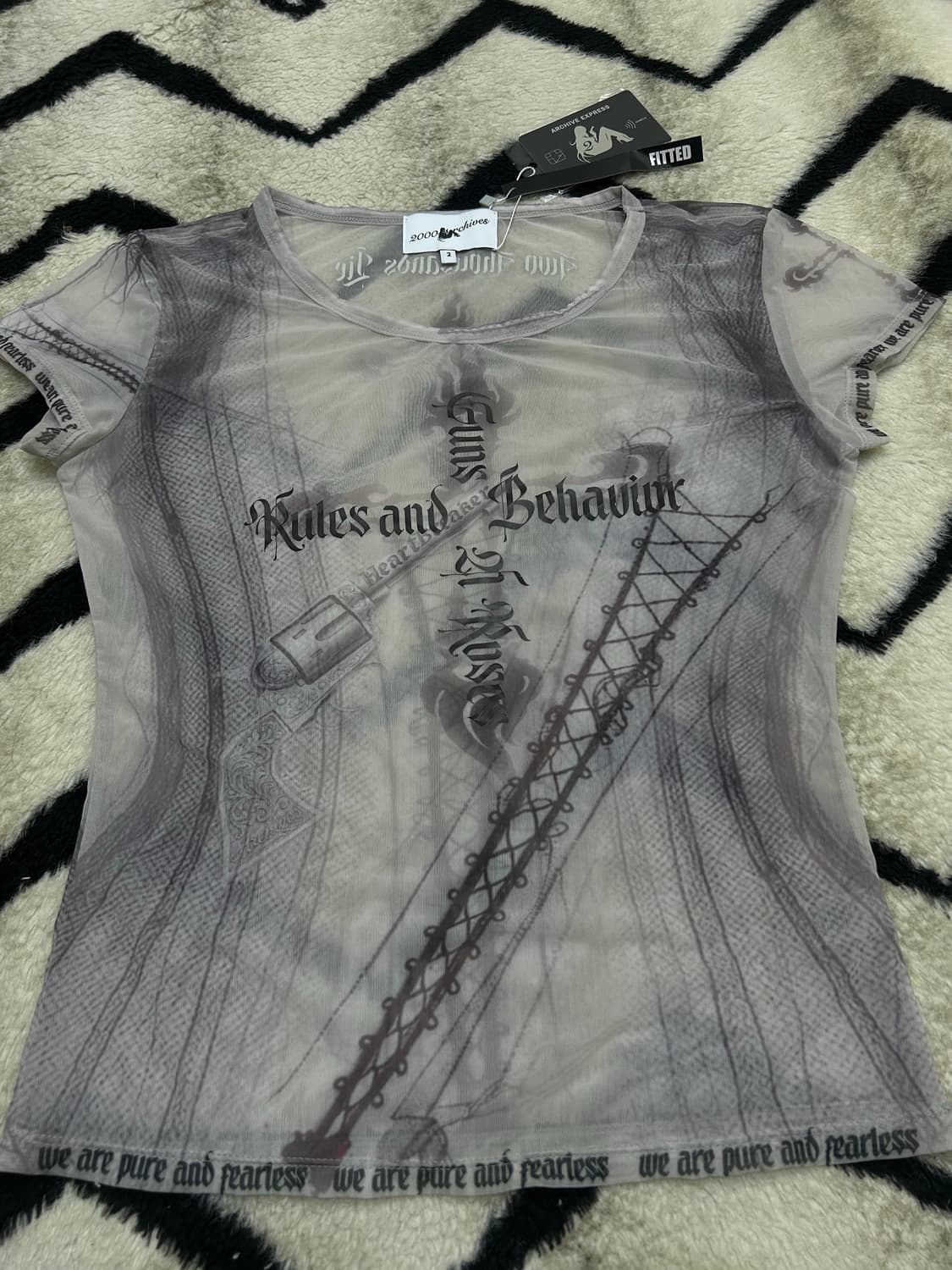 [2]2000아카이브스 시스루 반팔 상품이미지3