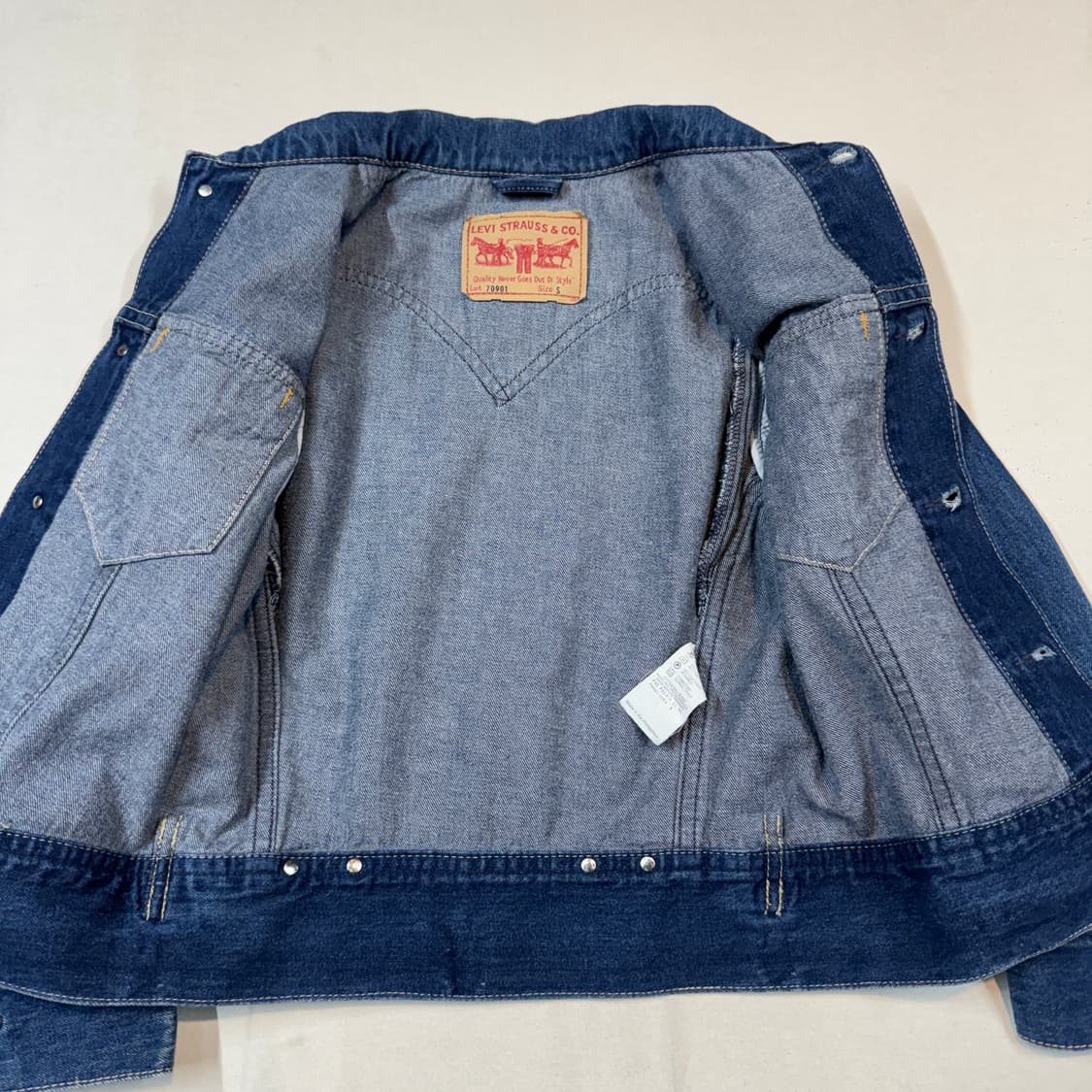 S) 리바이스 아이코닉 데님자켓 TYPE 1 진청 데님 청자켓 상품이미지5