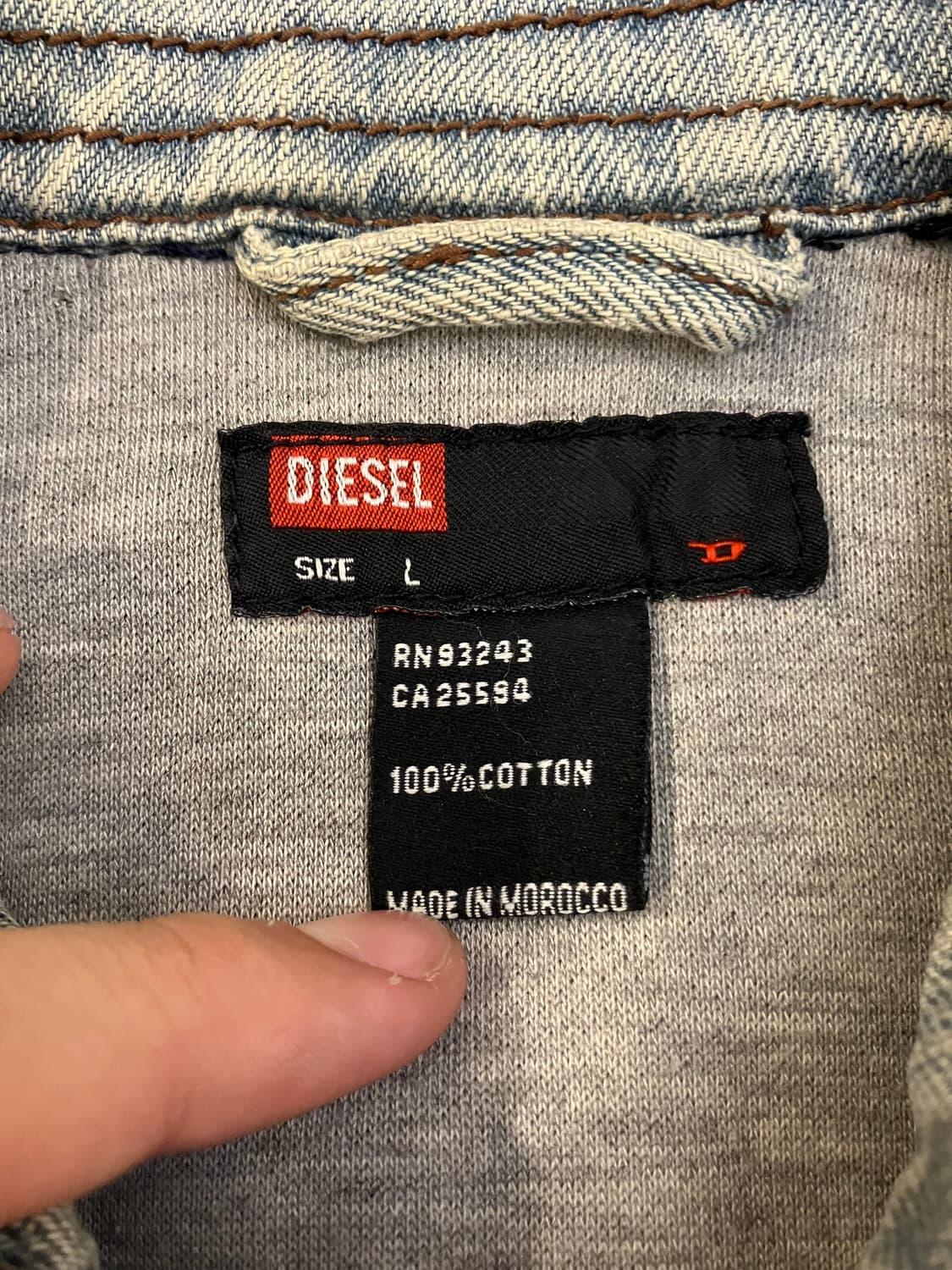 디젤 디스트레스트 바이커 데님자켓 상품이미지8