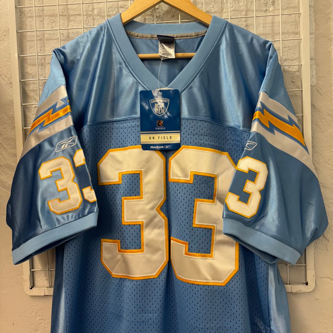 NFL X 리복 LA차저스 스카이블루 럭비져지 XL 상품이미지3