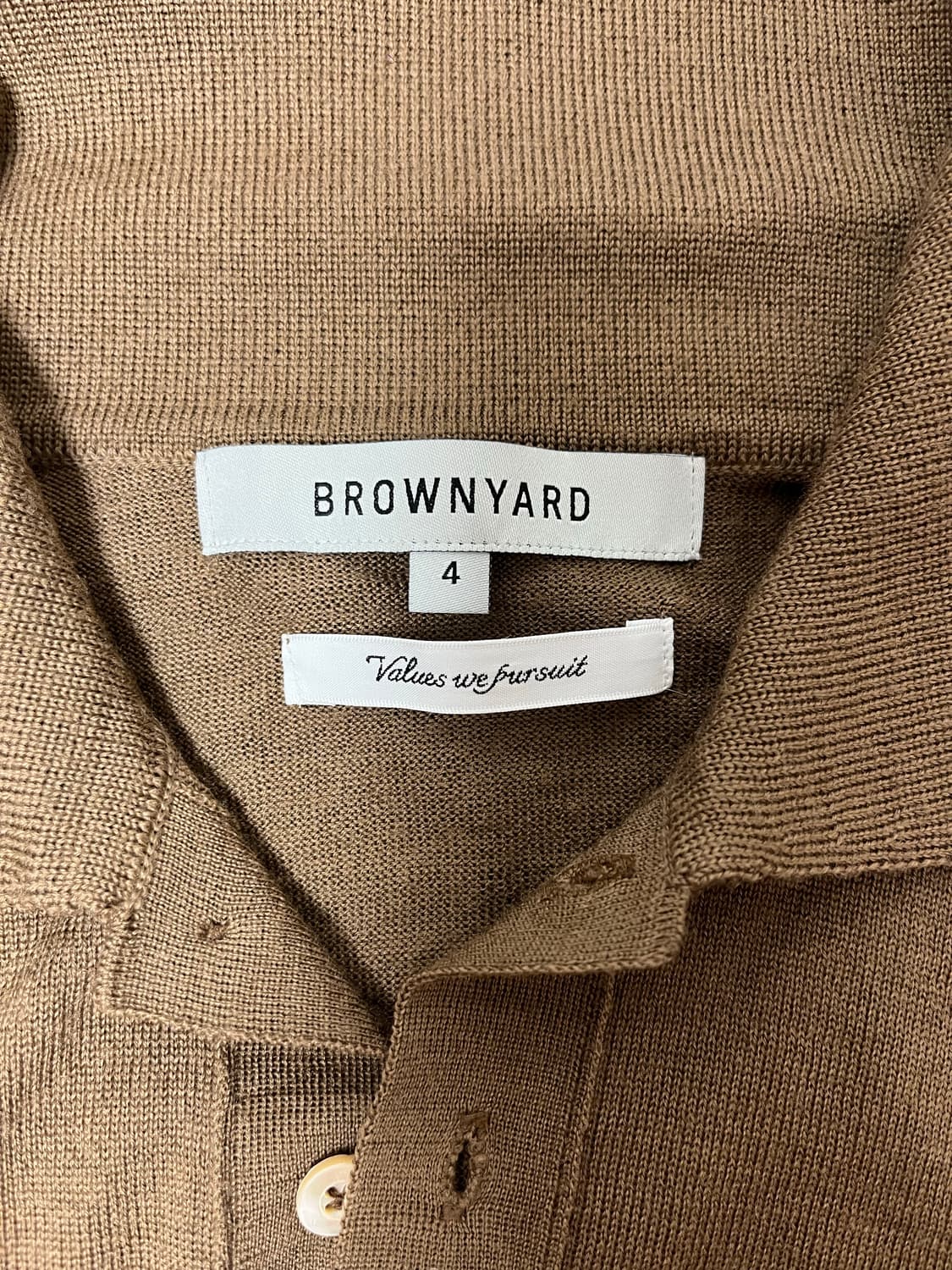 [브라운야드]Knit Pique Shirt, Brown (4) 상품이미지10