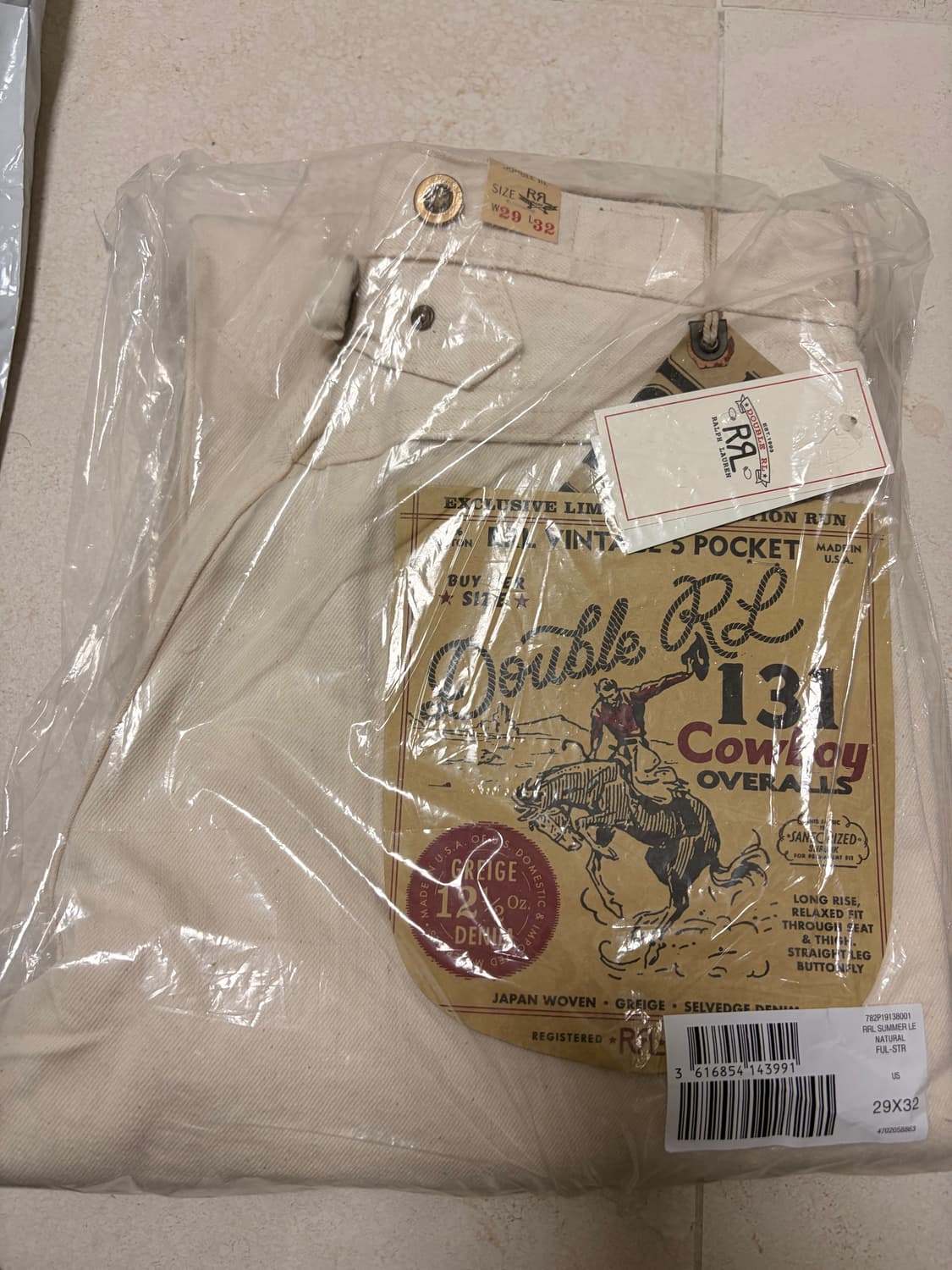 RRL 더블알엘 리미티드 빈티지파이브포켓 에크루 29/32 상품이미지1