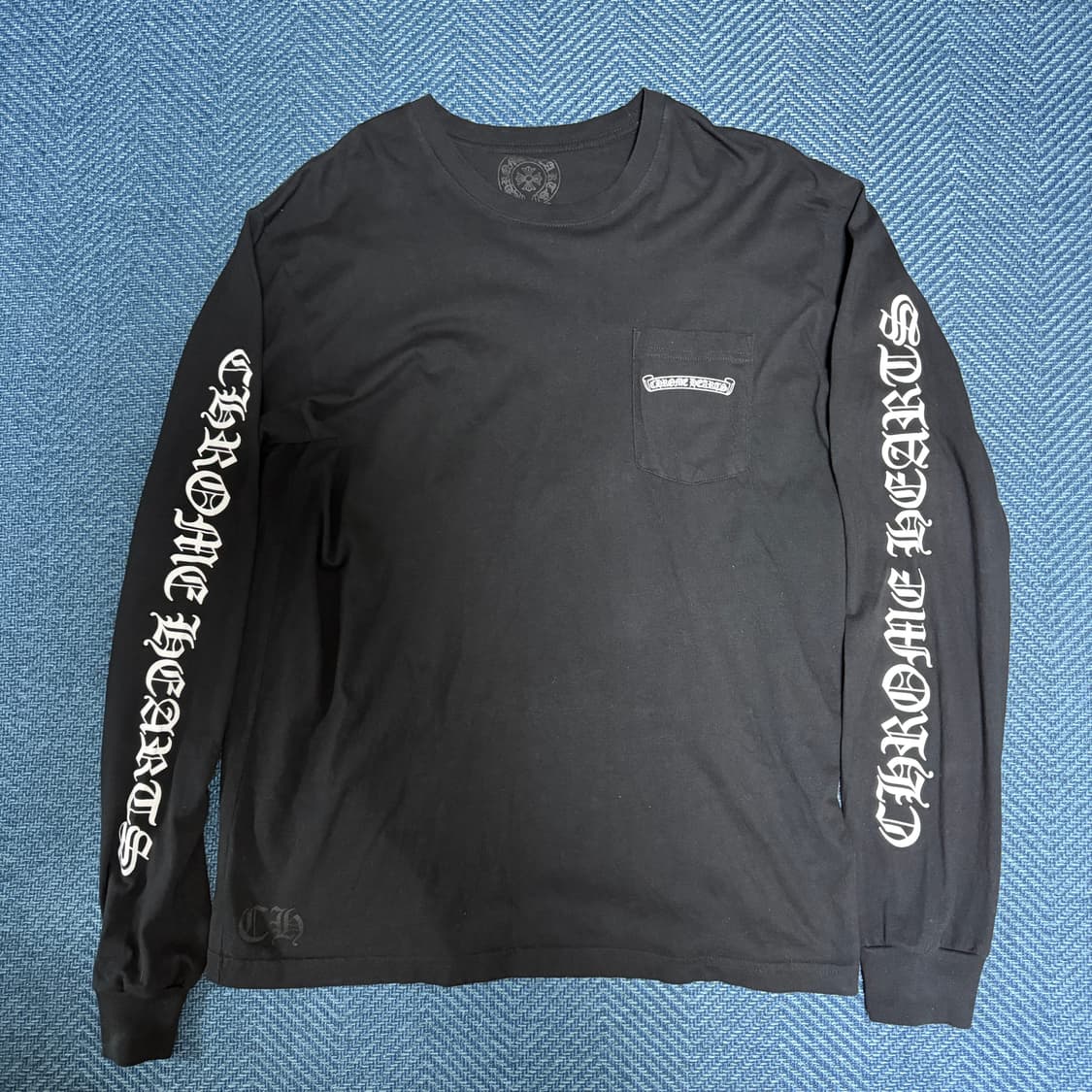 [XL]크롬하츠 스크롤라벨 롱슬리브 블랙 상품이미지1